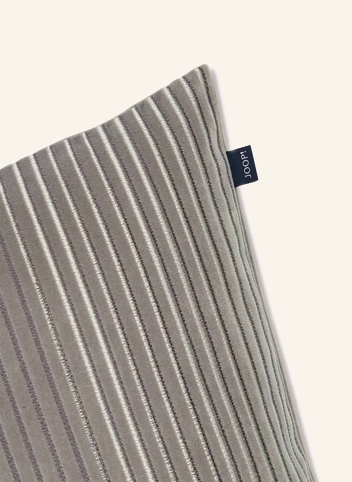 JOOP! Dekokissenhülle J!DIVIDED aus Samt: GRAU / SCHWARZ