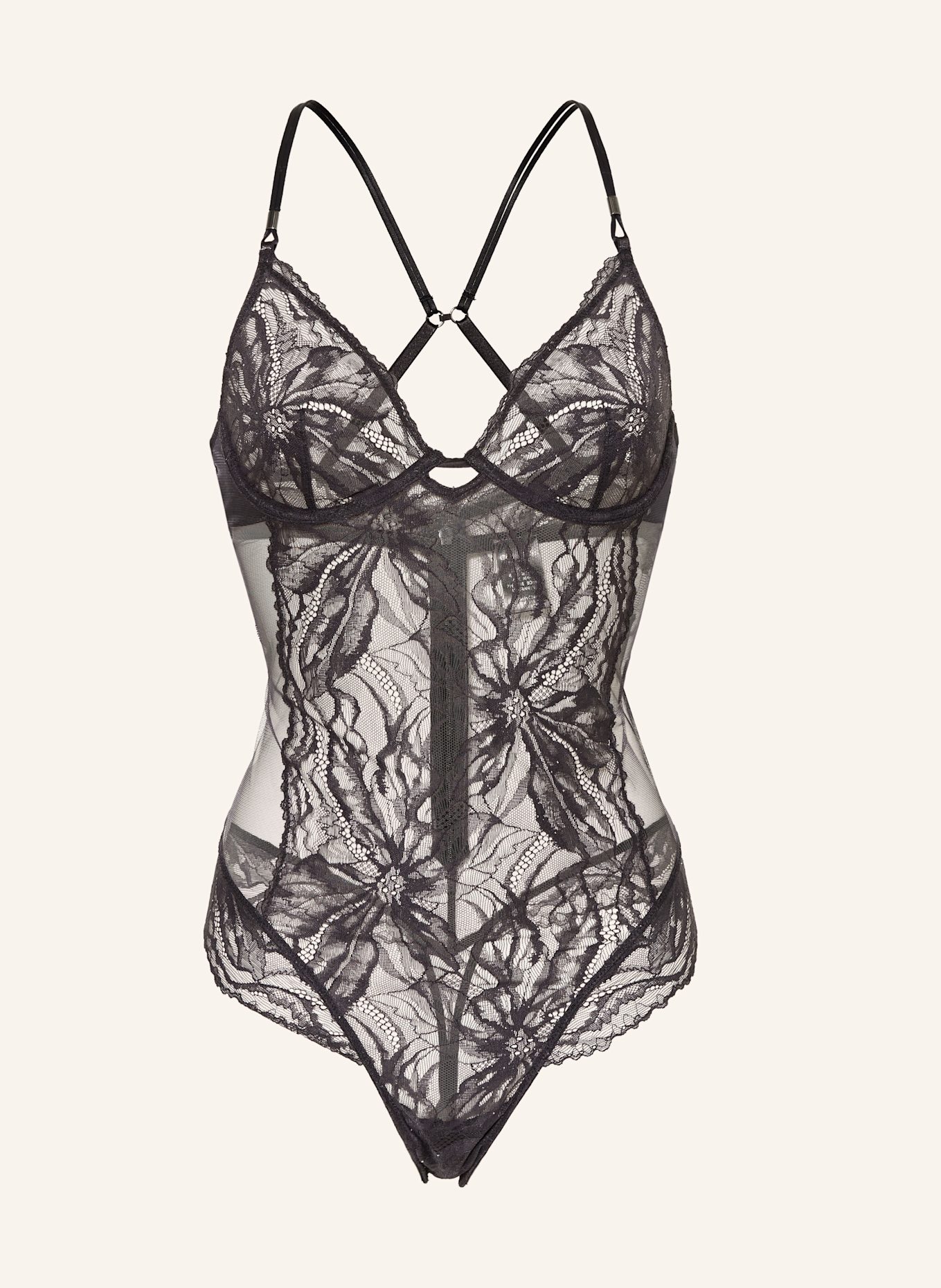 Calvin Klein Bugel Body CK BLACK mit Pailletten in schwarz
