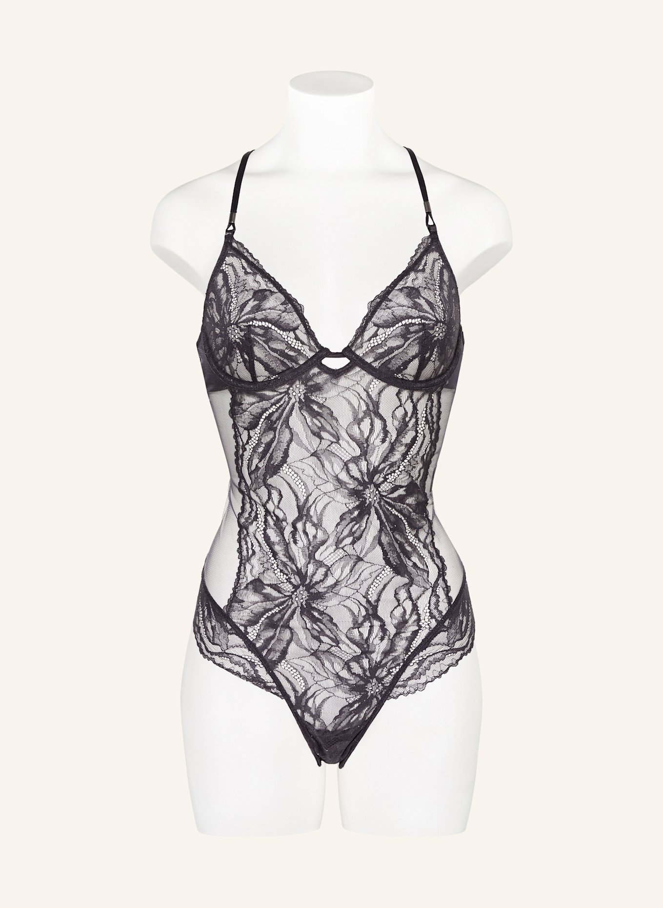 Calvin Klein Bugel Body CK BLACK mit Pailletten in schwarz