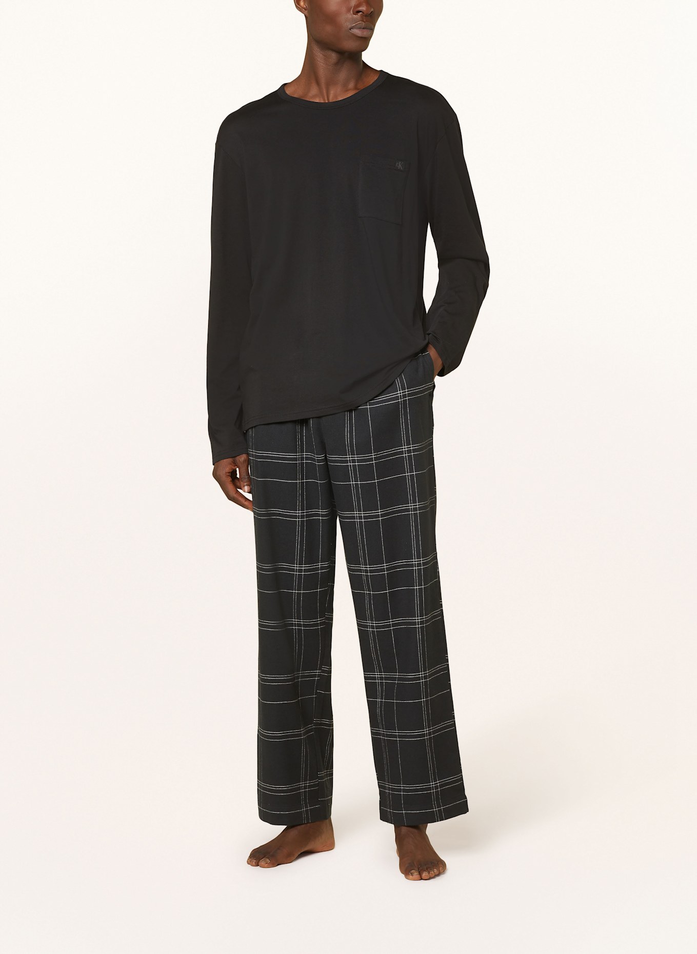 Calvin Klein Pajama pants in flannel in black white