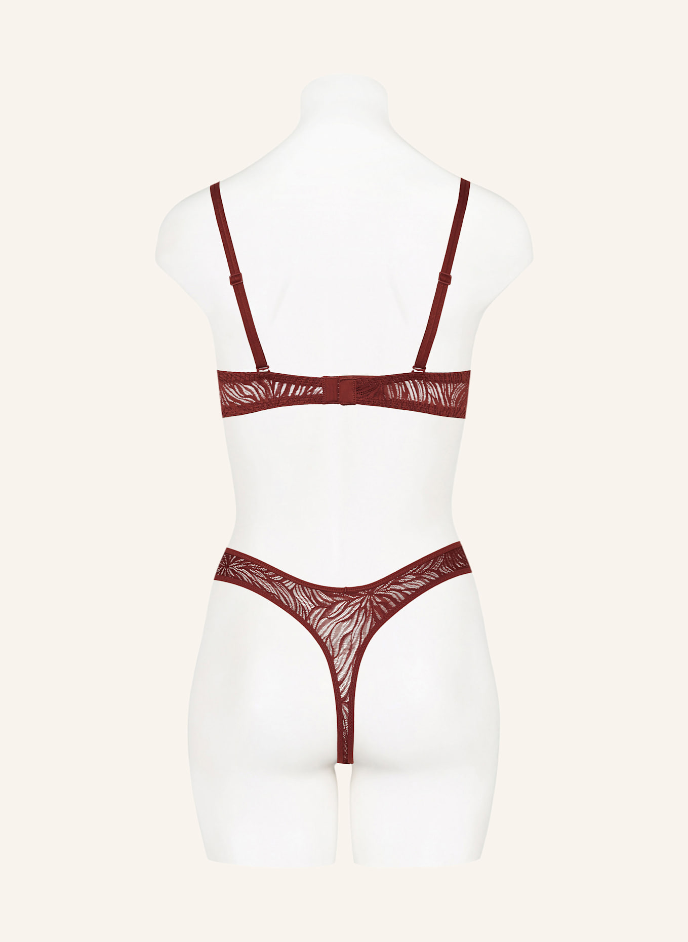 Calvin Klein String SHEER MARQUISETT: DUNKELROT