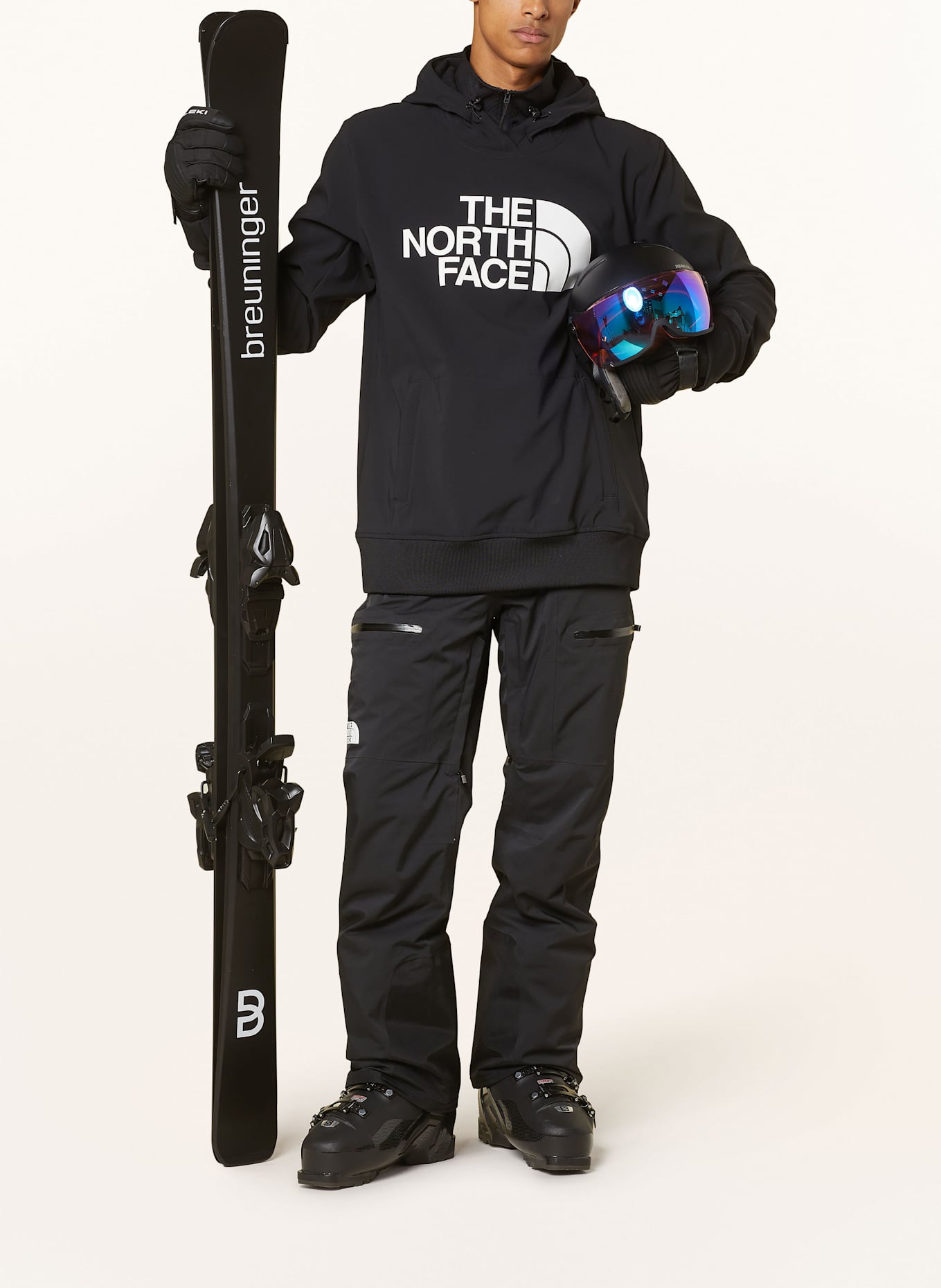 THE NORTH FACE Funktions-Hoodie TEKNO: SCHWARZ/ WEISS