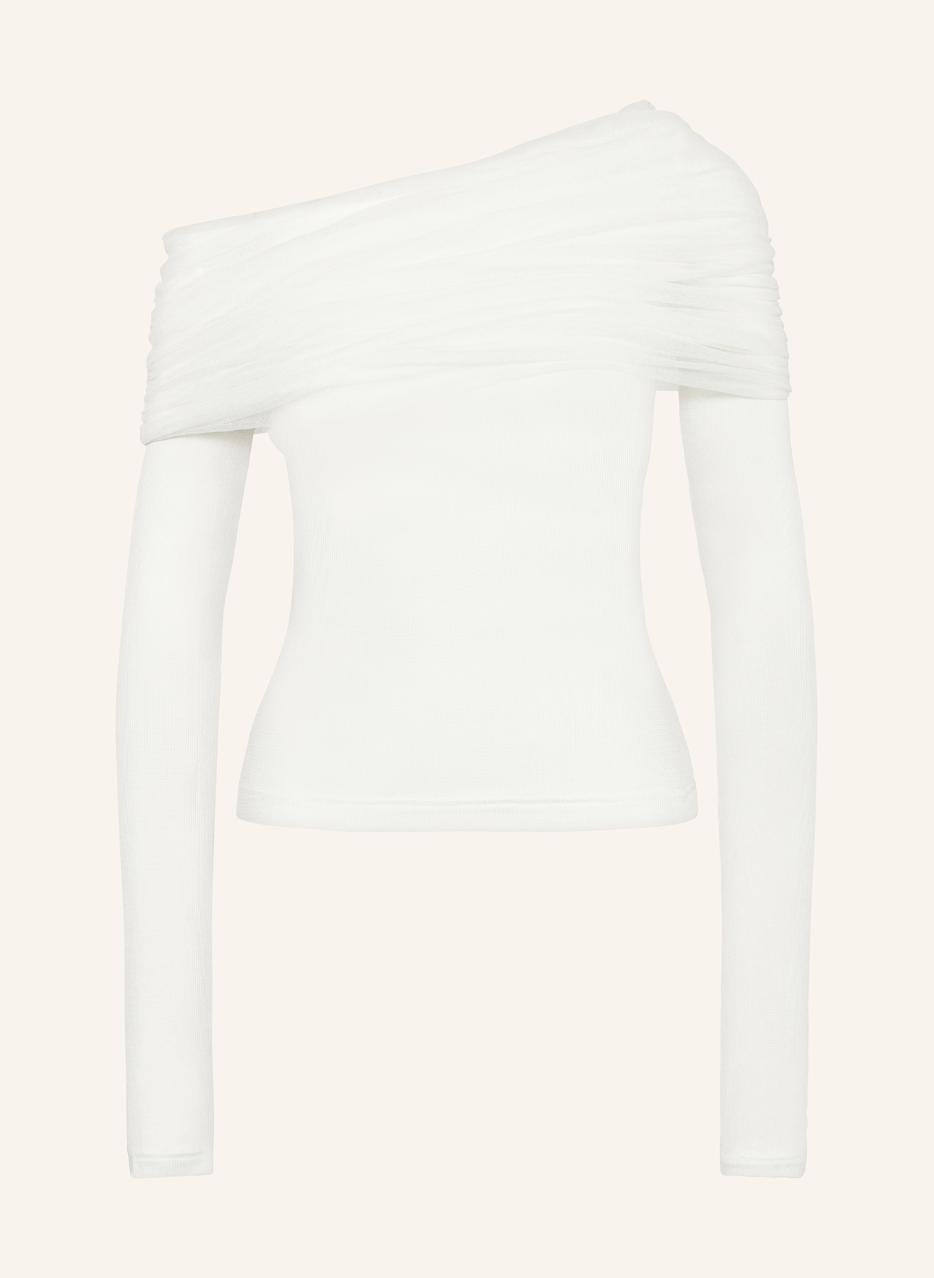 CHRISTOPHER ESBER One-Shoulder-Shirt SONORA: WEISS