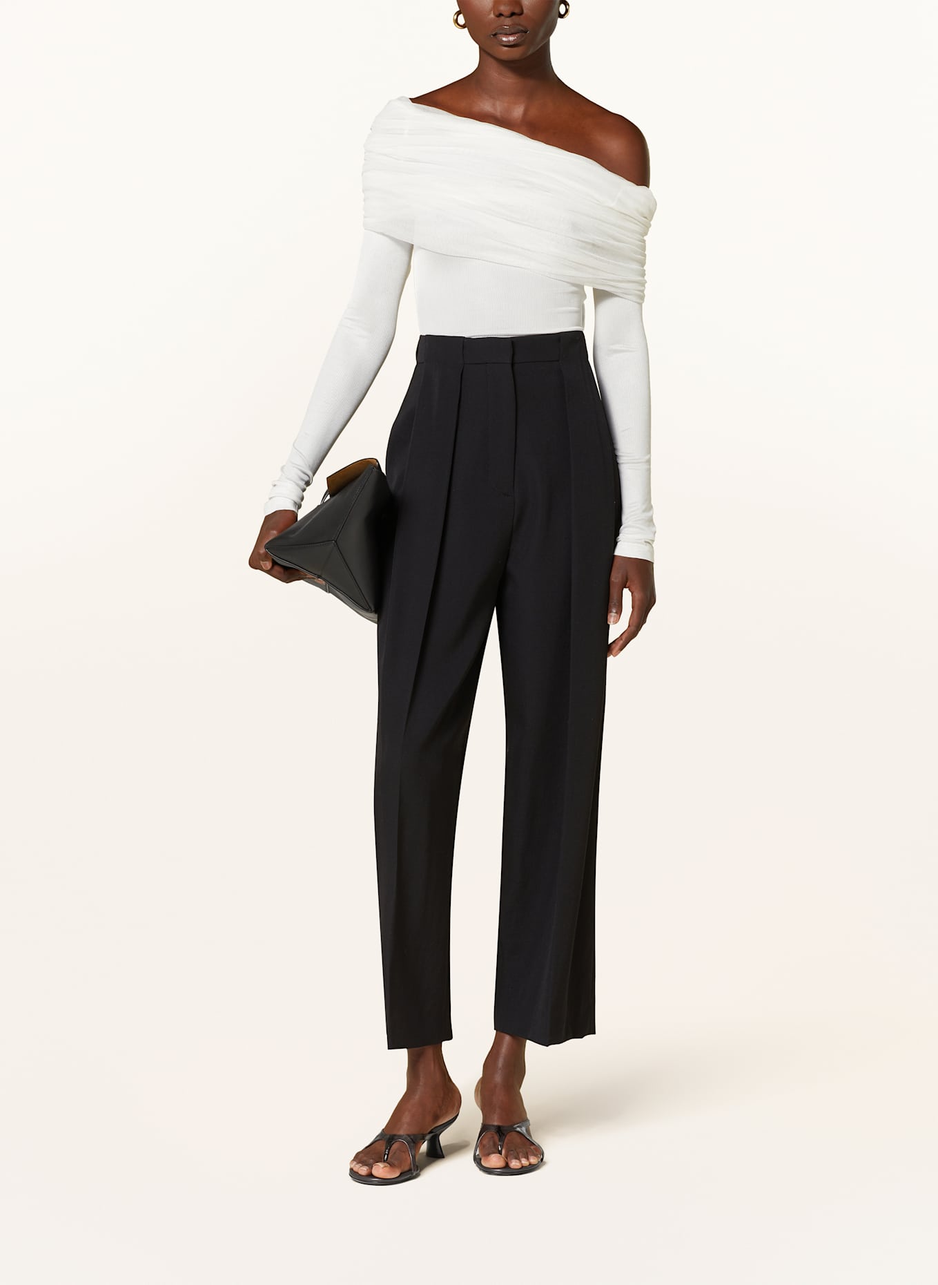 CHRISTOPHER ESBER One-Shoulder-Shirt SONORA: WEISS