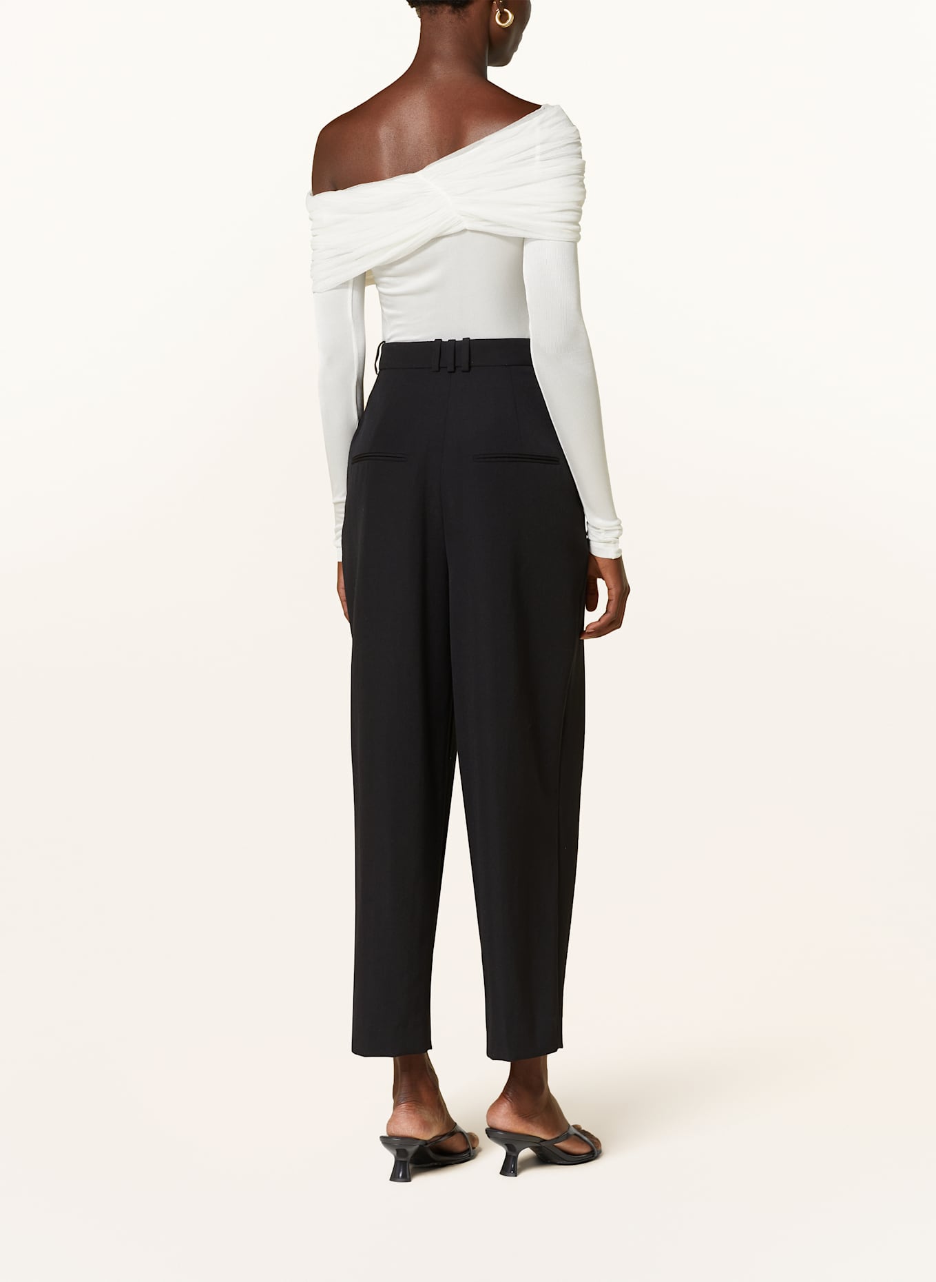 CHRISTOPHER ESBER One-Shoulder-Shirt SONORA: WEISS