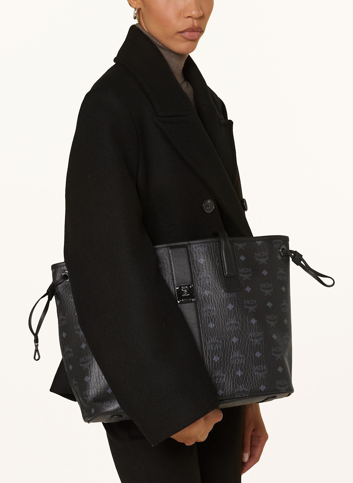 Black and grey mcm bag best sale