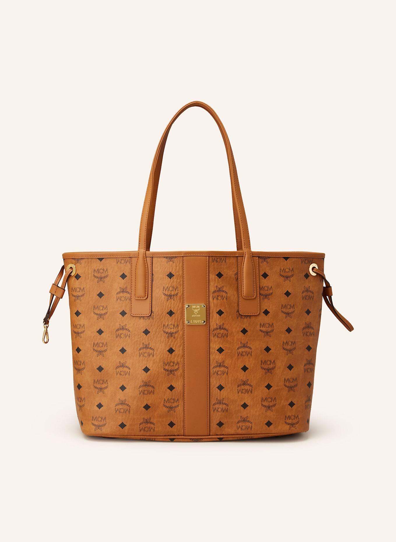 MCM Shopper LIZ MEDIUM zum Wenden mit Pouch: COGNAC
