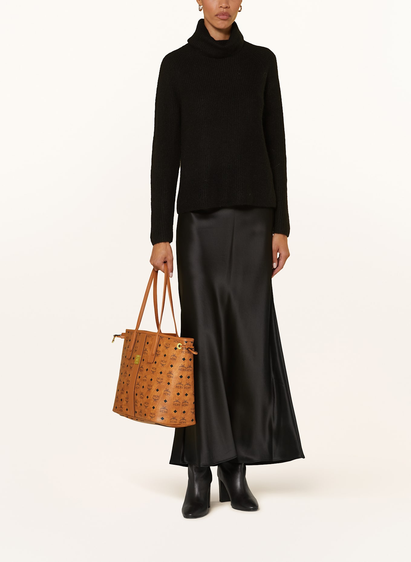 MCM Shopper LIZ MEDIUM zum Wenden mit Pouch: COGNAC