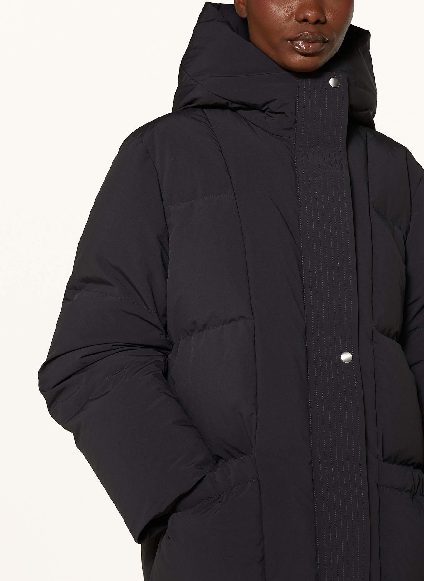 JIL SANDER Daunenmantel: SCHWARZ