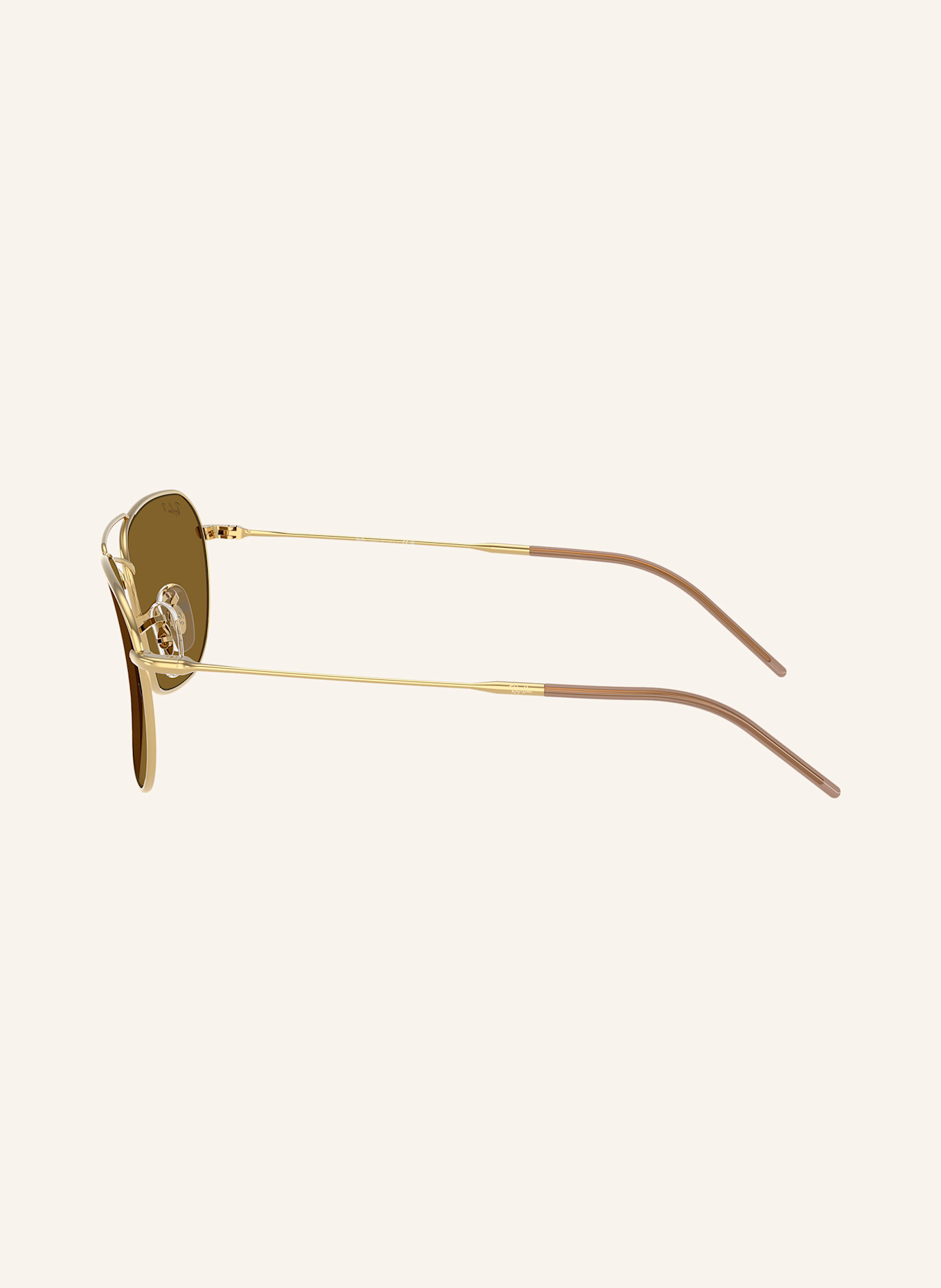 Ray-Ban Sunglasses RBR0102S CARAVAN REVERSE: 001/83 - GOLD/ DARK BROWN POLARIZED