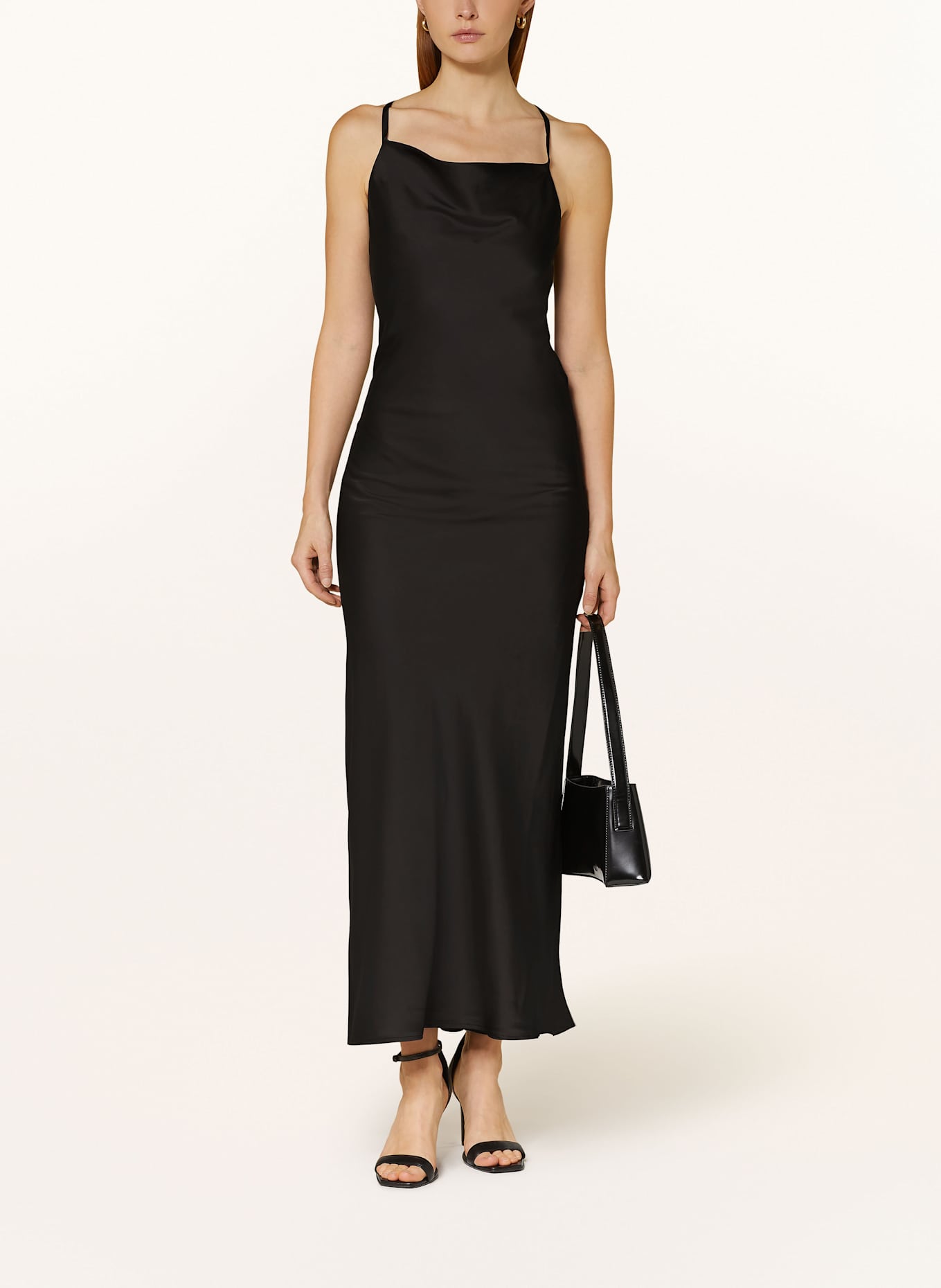 GESTUZ Satin dress SACHINAGZ: BLACK