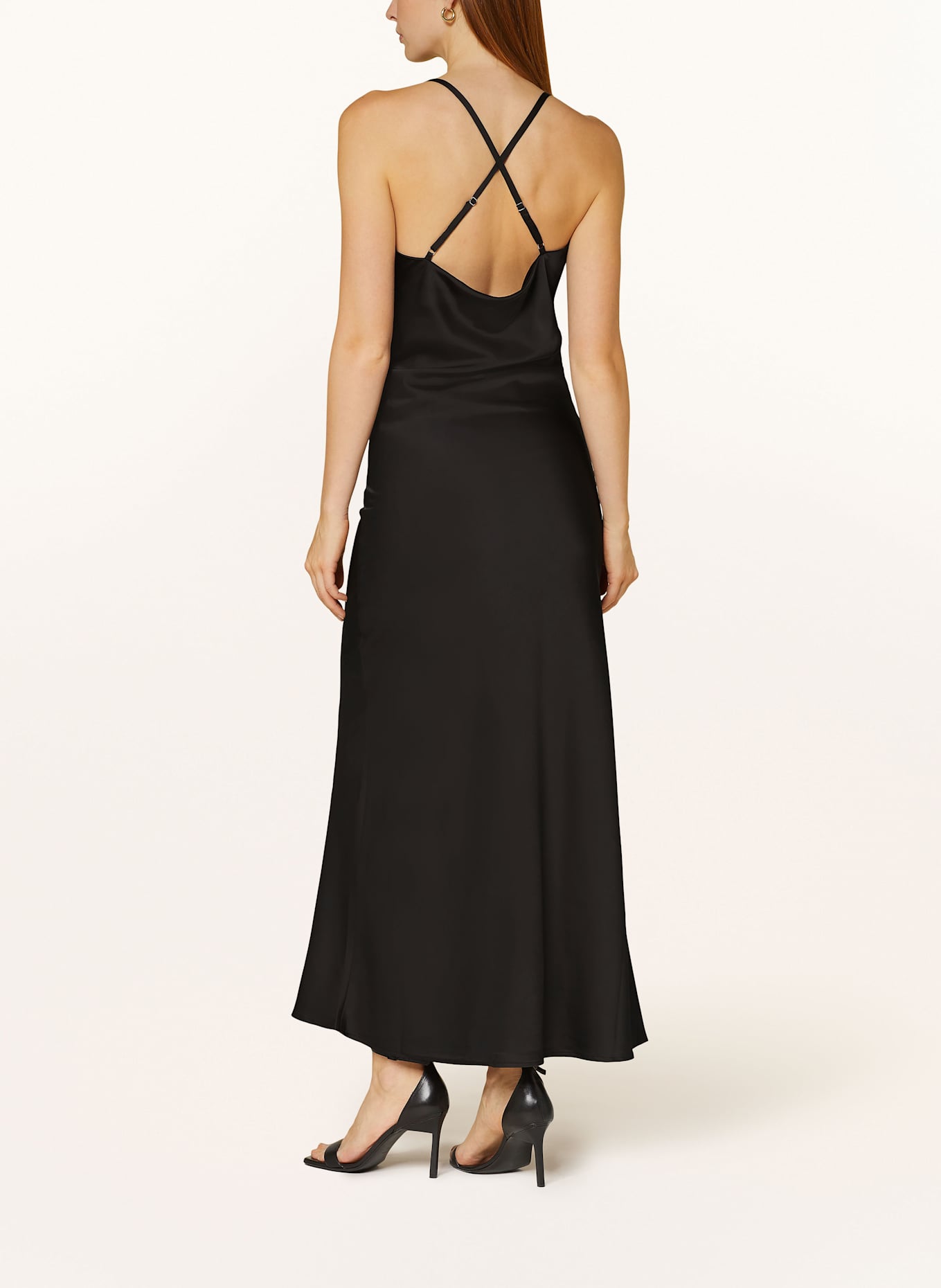 GESTUZ Satin dress SACHINAGZ: BLACK