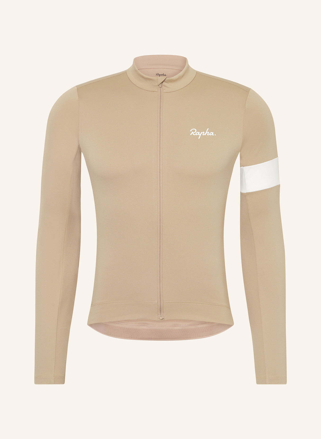 Rapha CORE THERMAL thermal cycling jersey in light brown white