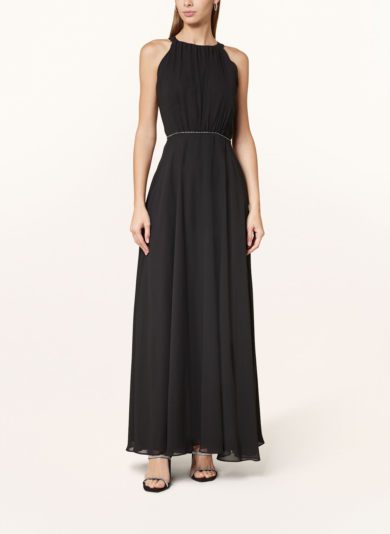 SWING Abendkleid mit Schmucksteinen: SCHWARZ