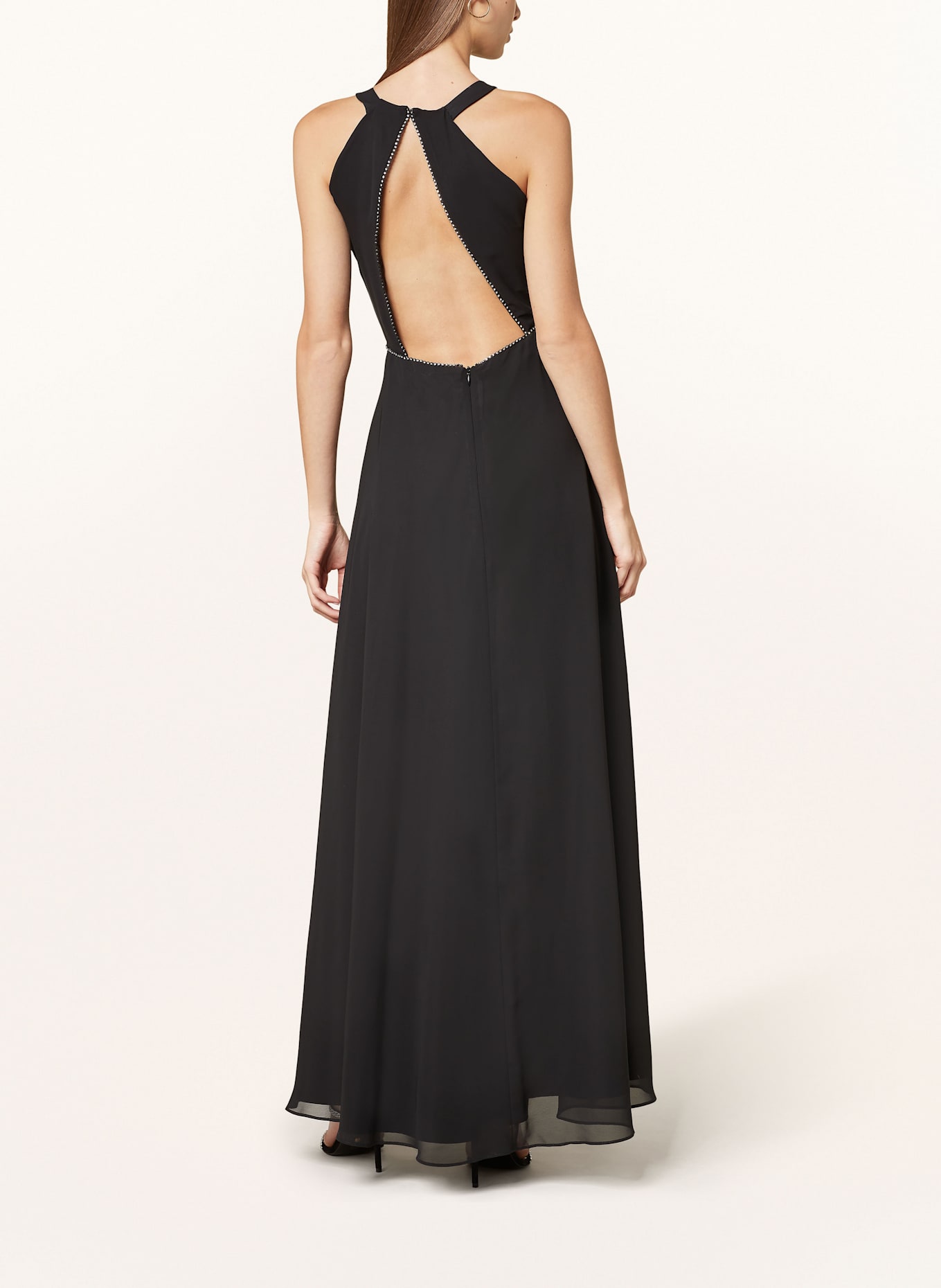 SWING Abendkleid mit Schmucksteinen: SCHWARZ