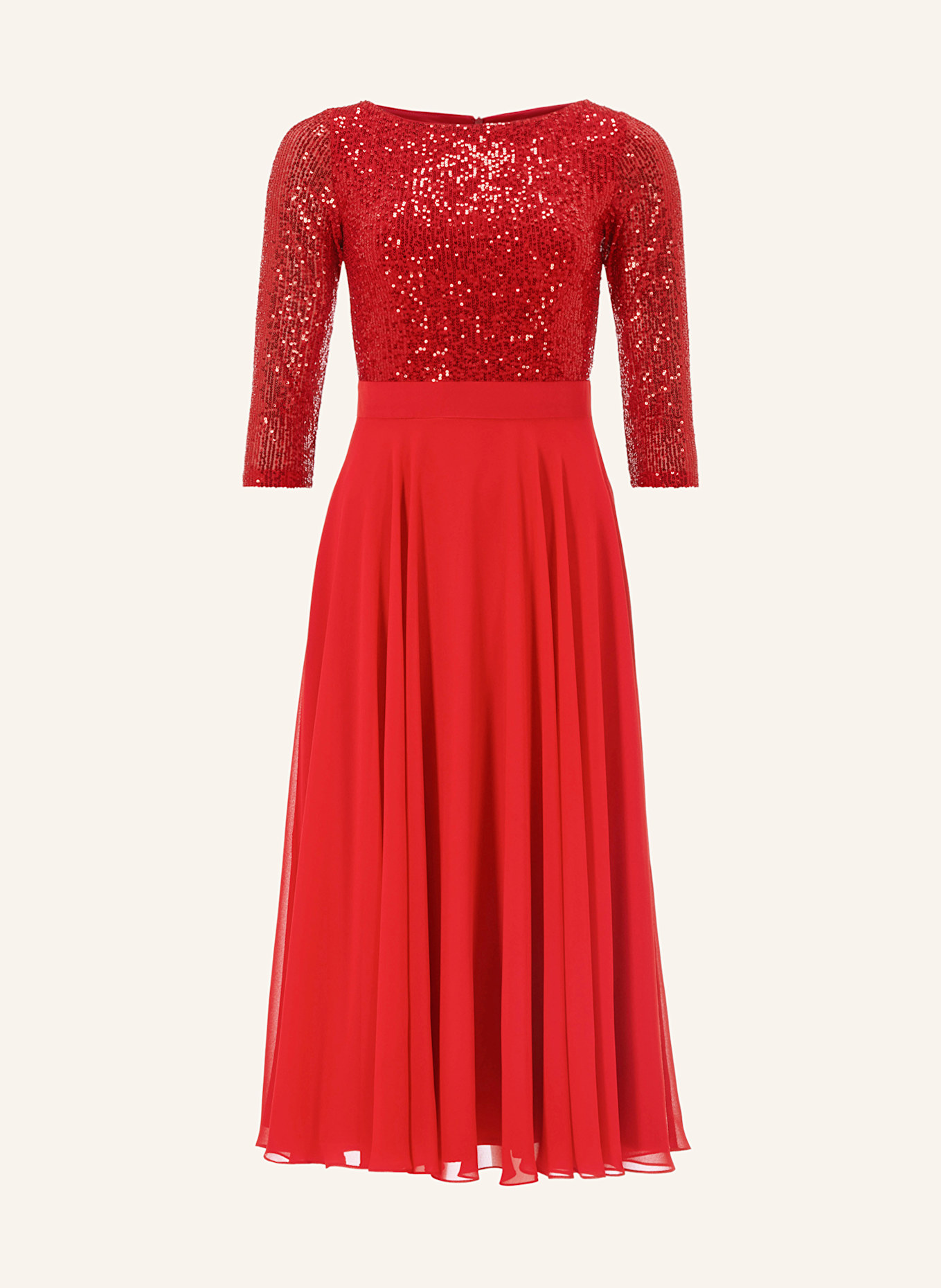 Red sequin swing dress top