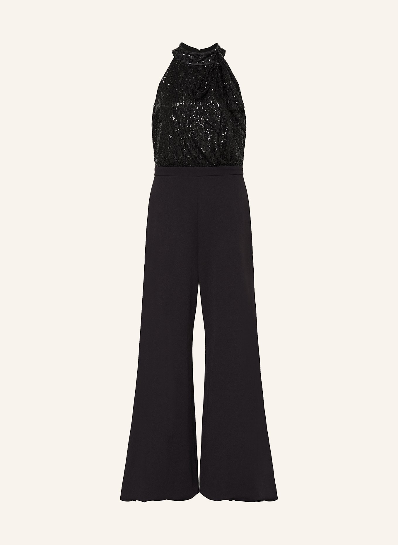 SWING Jumpsuit mit abnehmbarer Schluppe und Pailletten: SCHWARZ