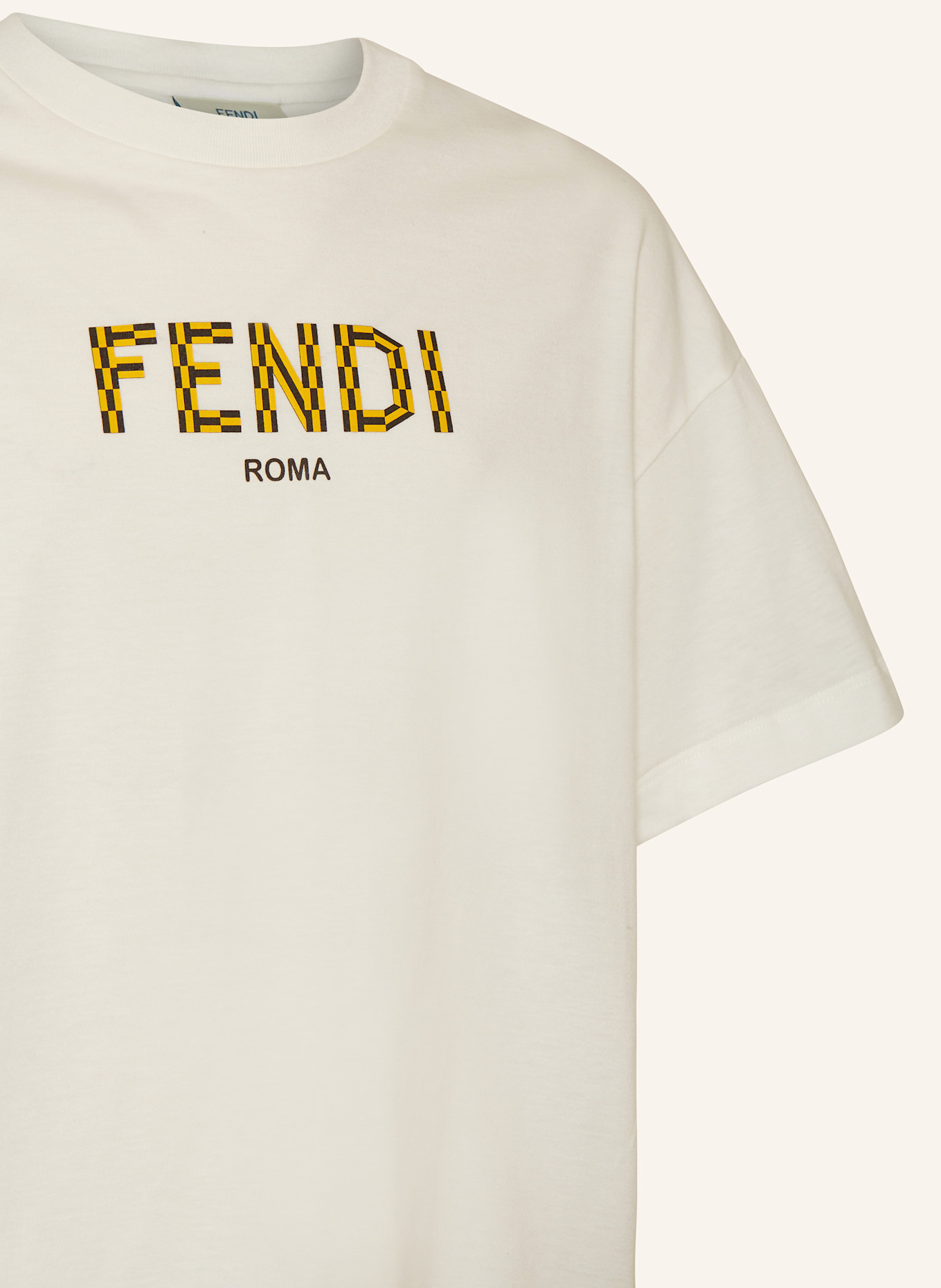 White fendi t shirt hotsell