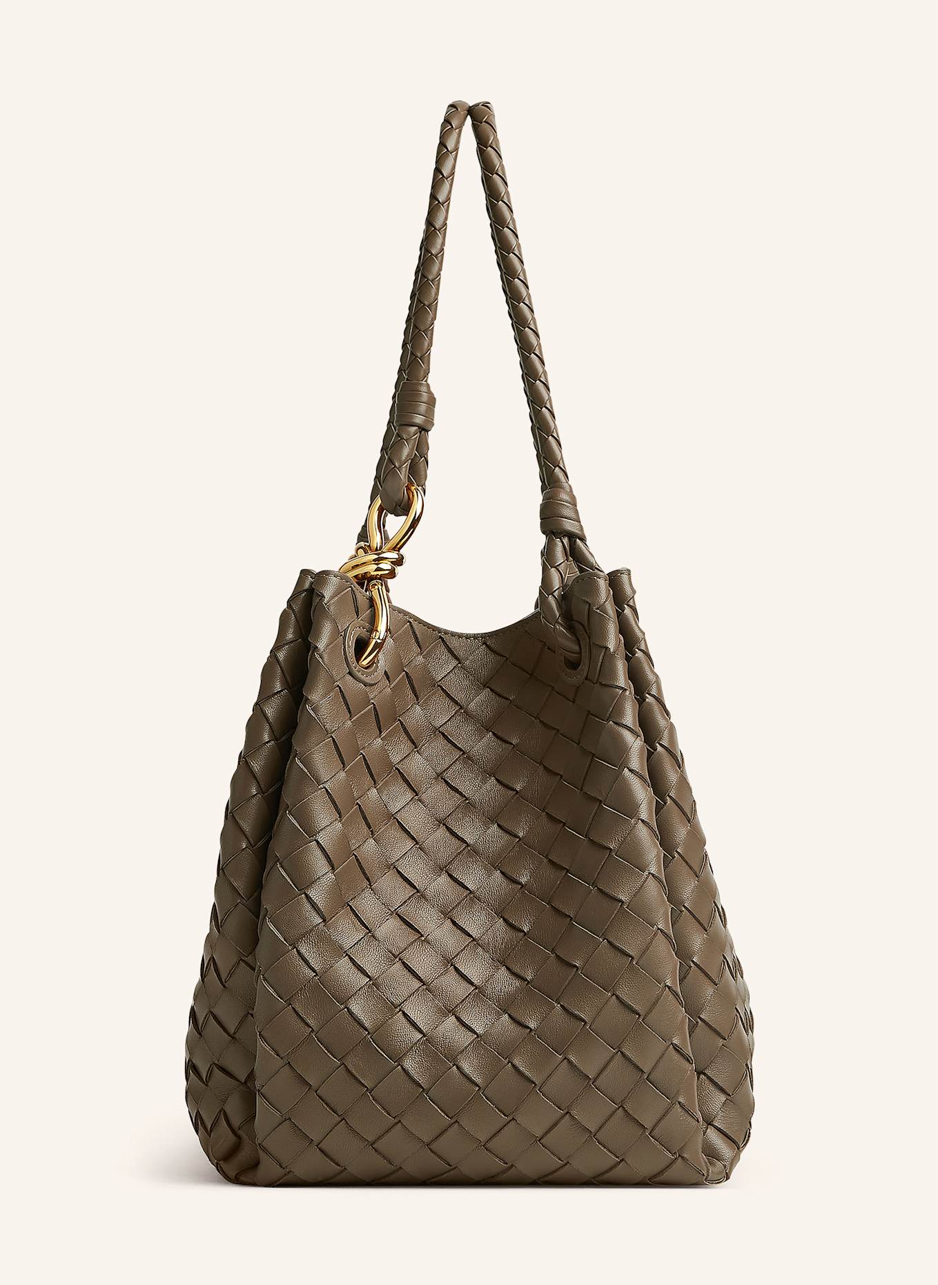 BOTTEGA VENETA Schultertasche LARGE PARACHUTE in pinecone muse brass