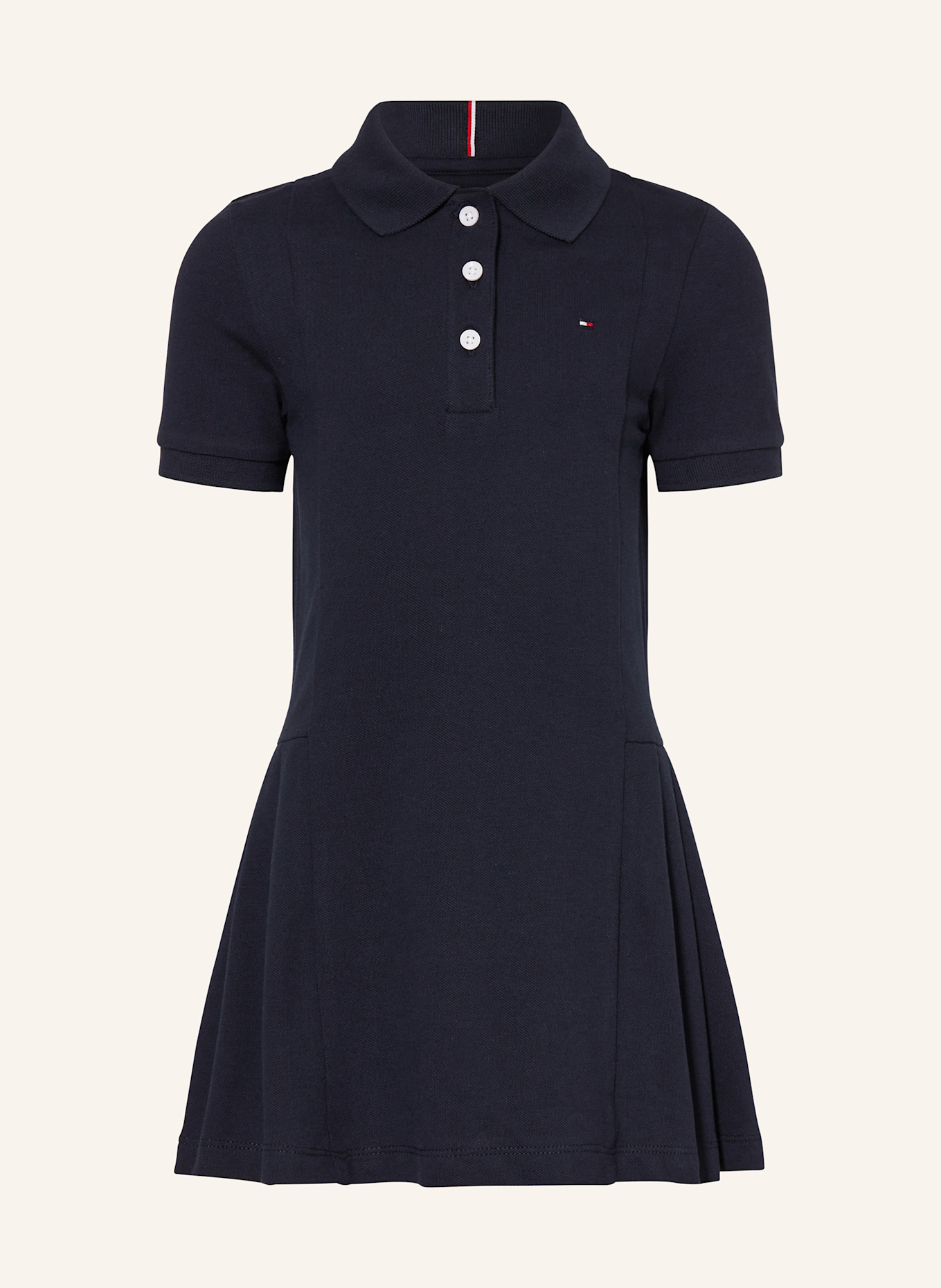 TOMMY HILFIGER Piqué-Polokleid: DUNKELBLAU