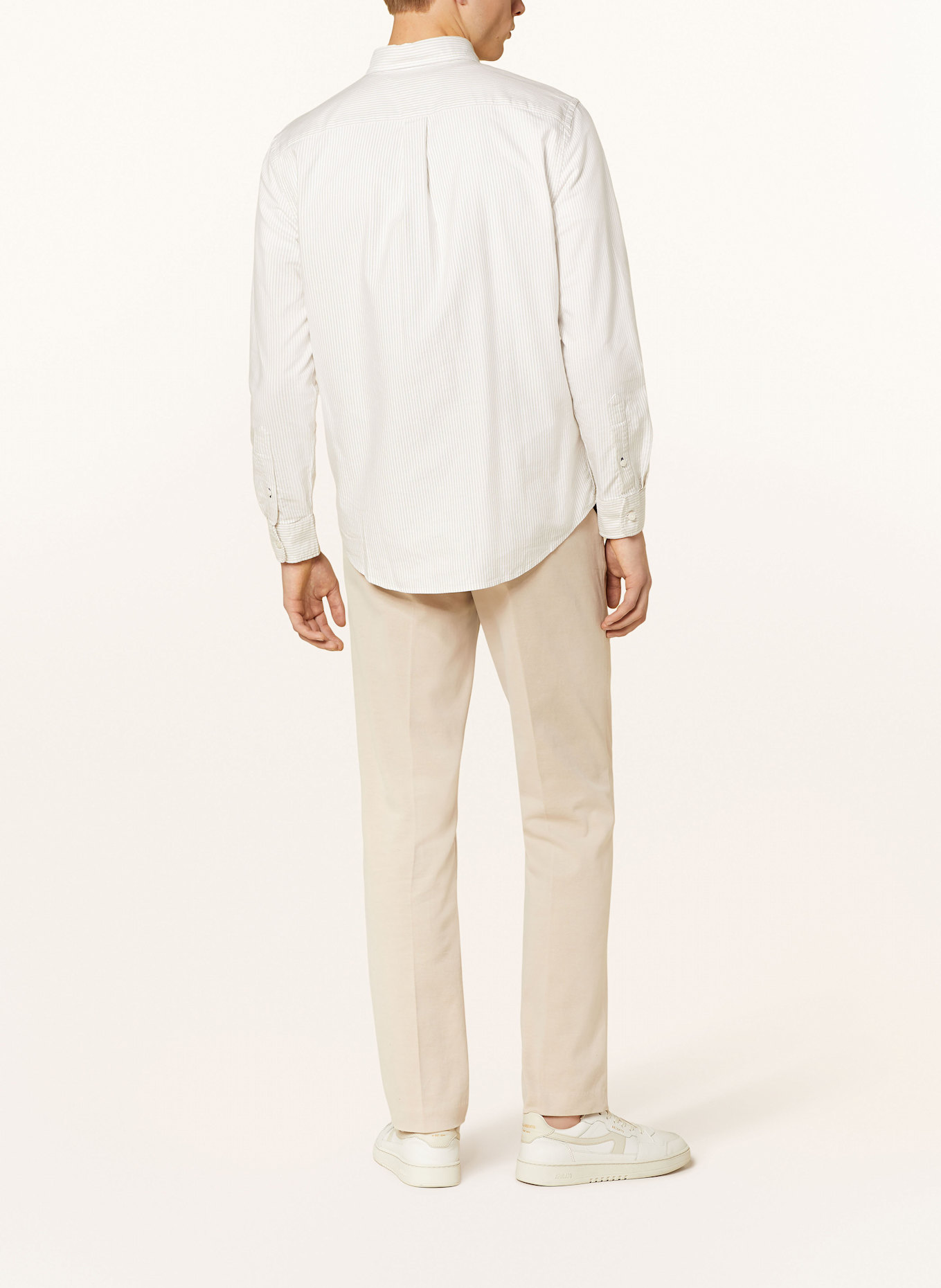 TOMMY HILFIGER Oxford shirt regular fit: BEIGE/ WHITE