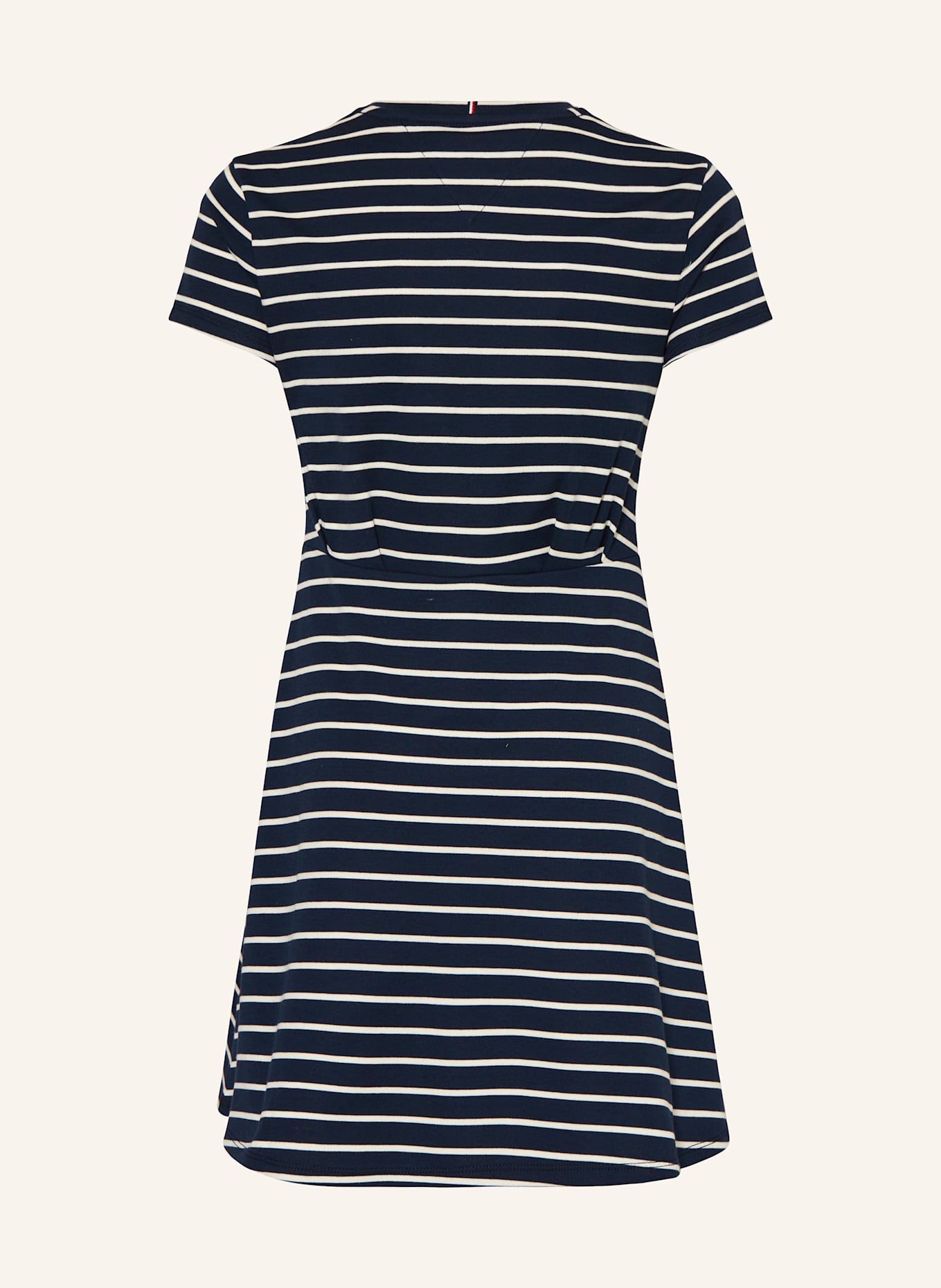 TOMMY HILFIGER Jerseykleid: DUNKELBLAU/ WEISS