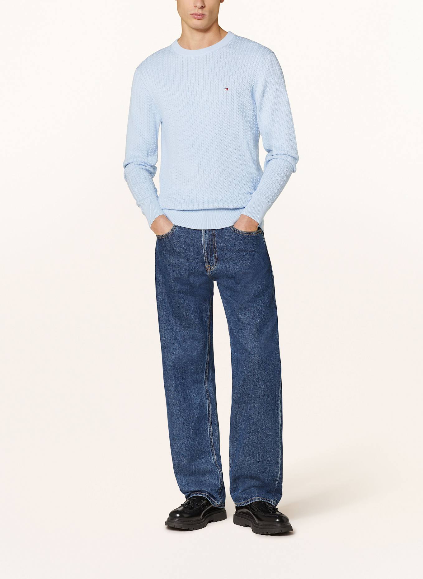 TOMMY HILFIGER Pullover: HELLBLAU
