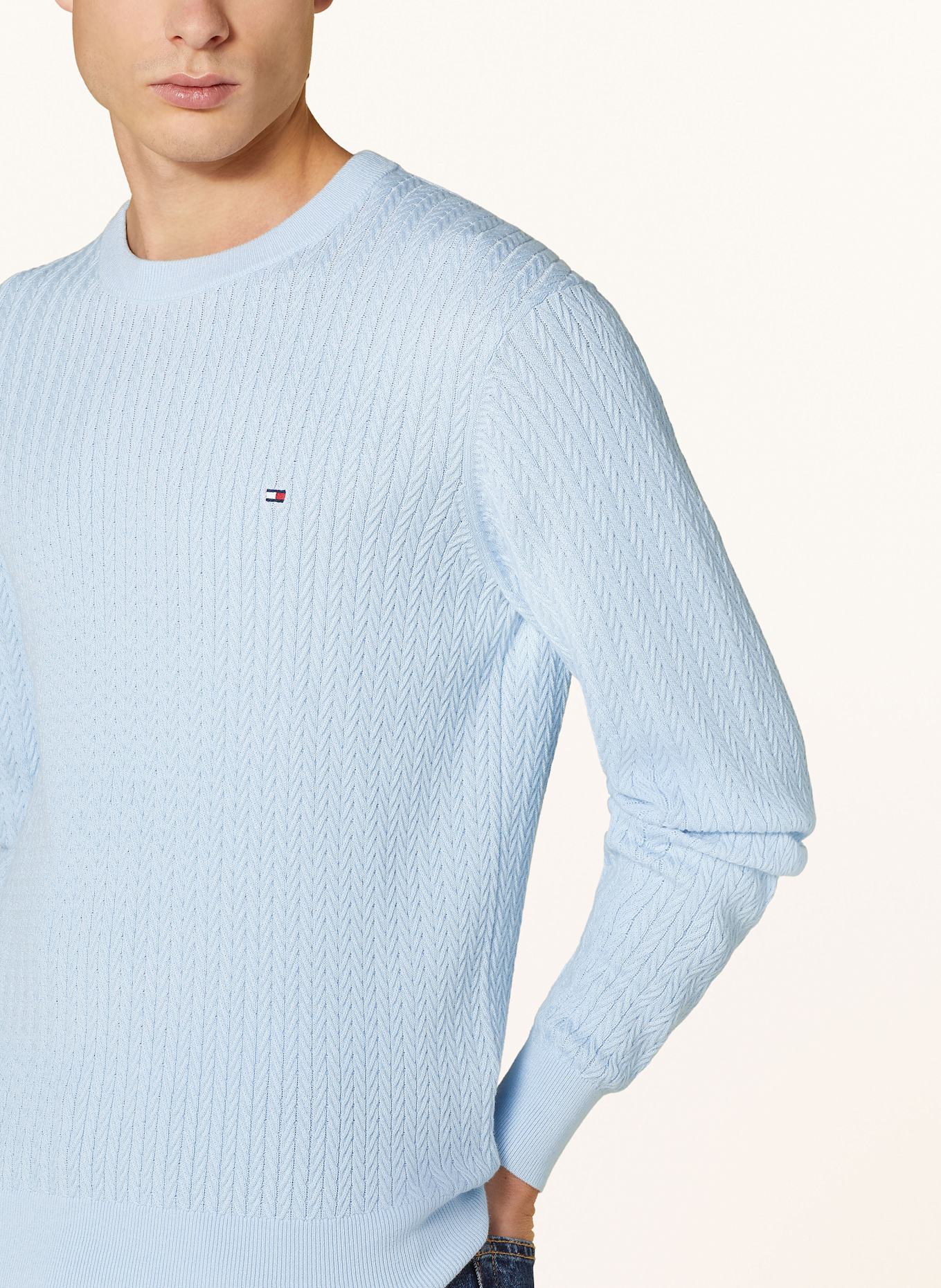 TOMMY HILFIGER Pullover: HELLBLAU