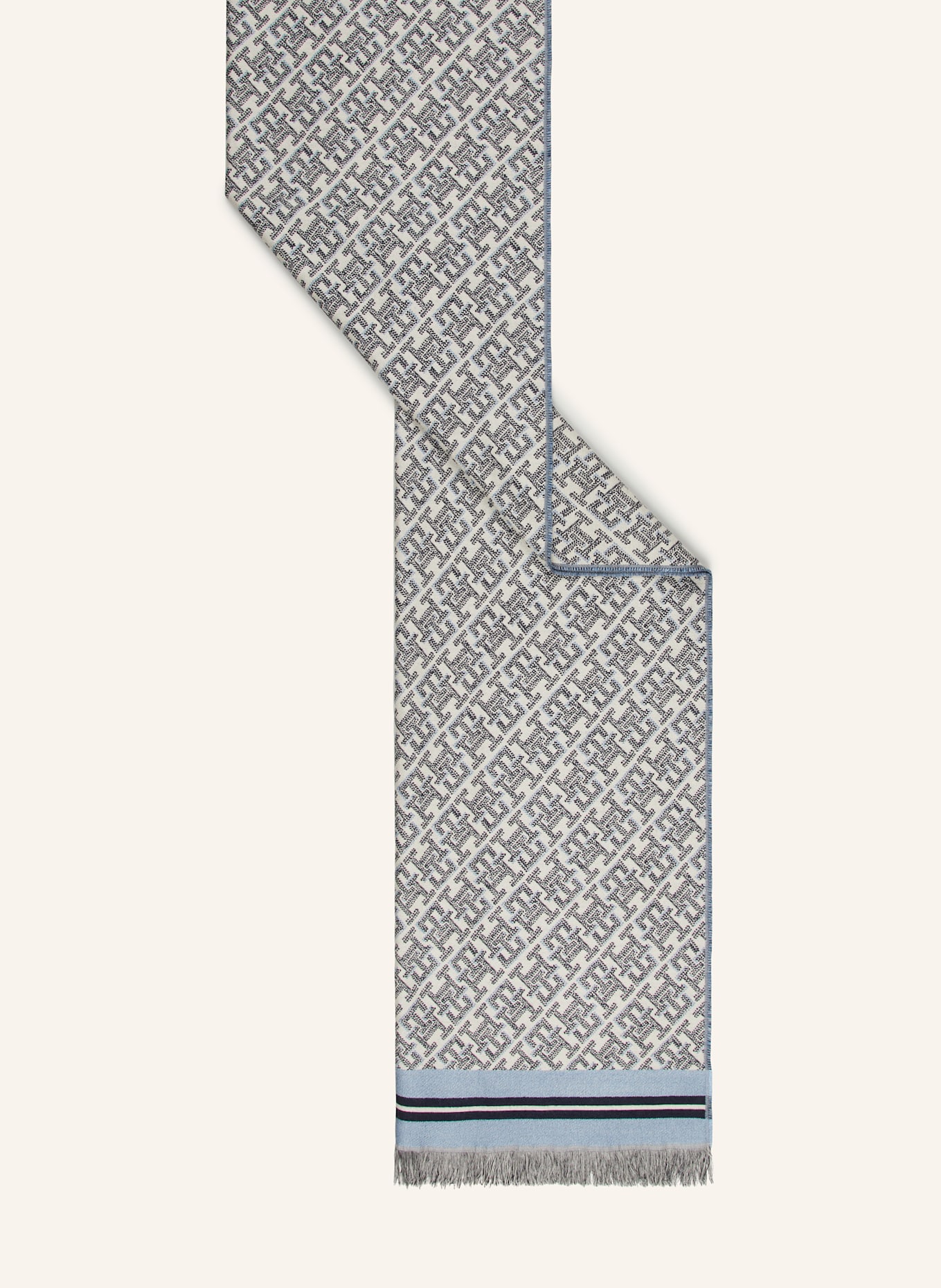 TOMMY HILFIGER écharpe: BLEU CLAIR / BLEU FONCÉ