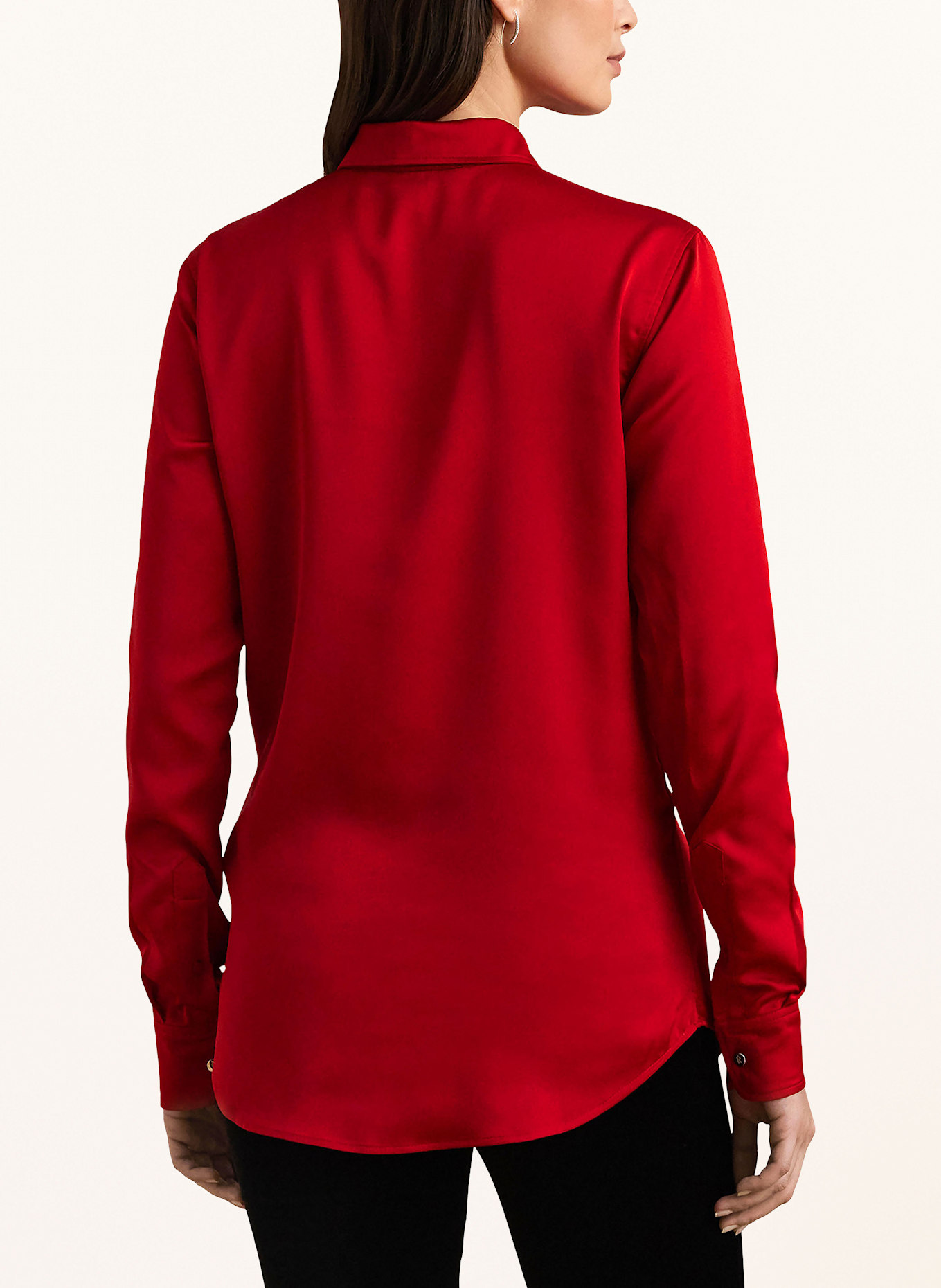 LAUREN RALPH LAUREN Koszula z satyny: CZERWONY