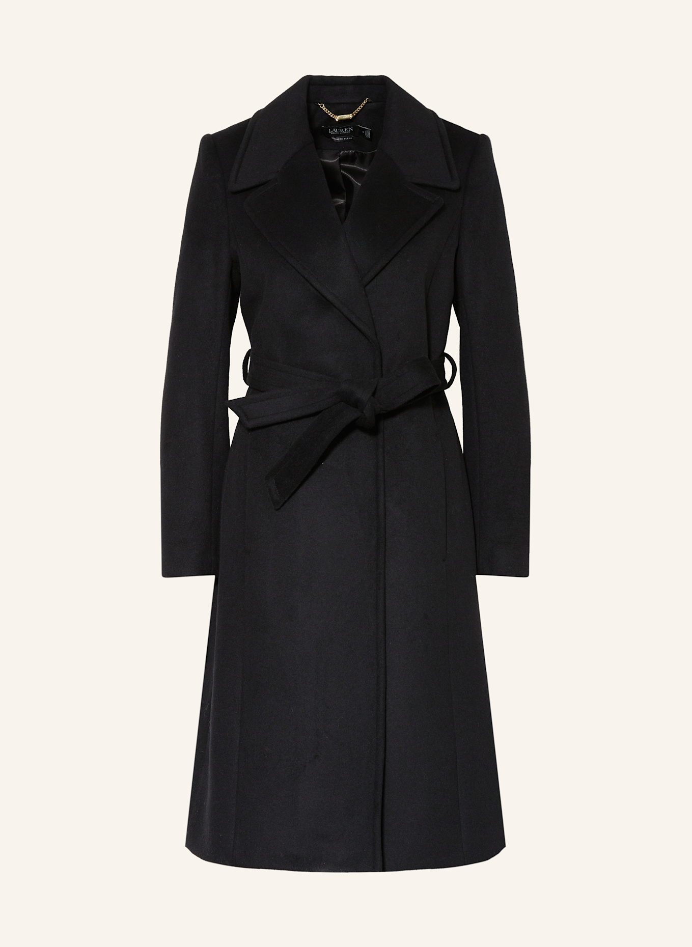 Ralph lauren black wrap coat store