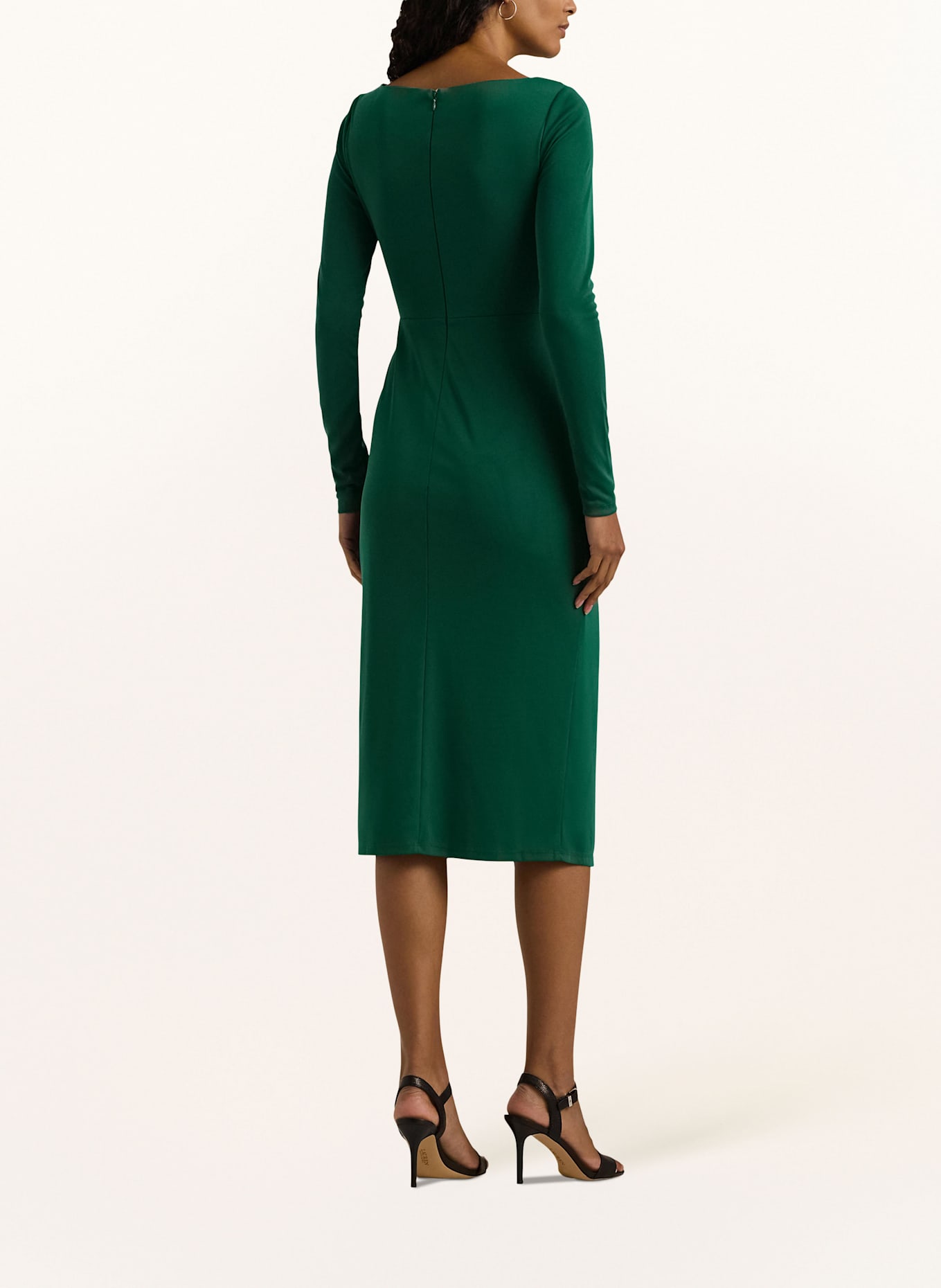 LAUREN RALPH LAUREN Jerseykleid in Wickeloptik, Farbe: DUNKELGRÜN (Bild 3)