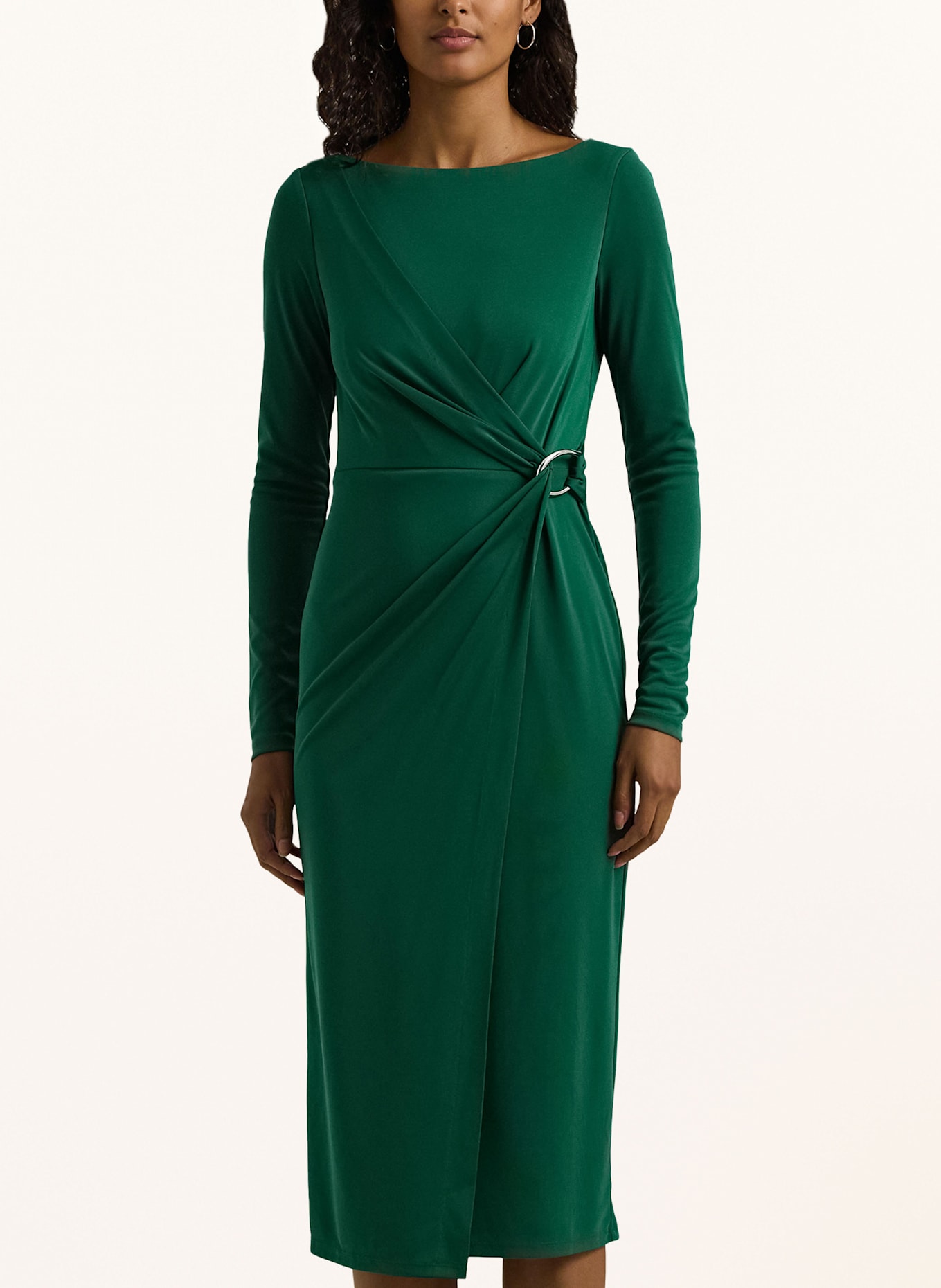 LAUREN RALPH LAUREN Jerseykleid in Wickeloptik, Farbe: DUNKELGRÜN (Bild 4)