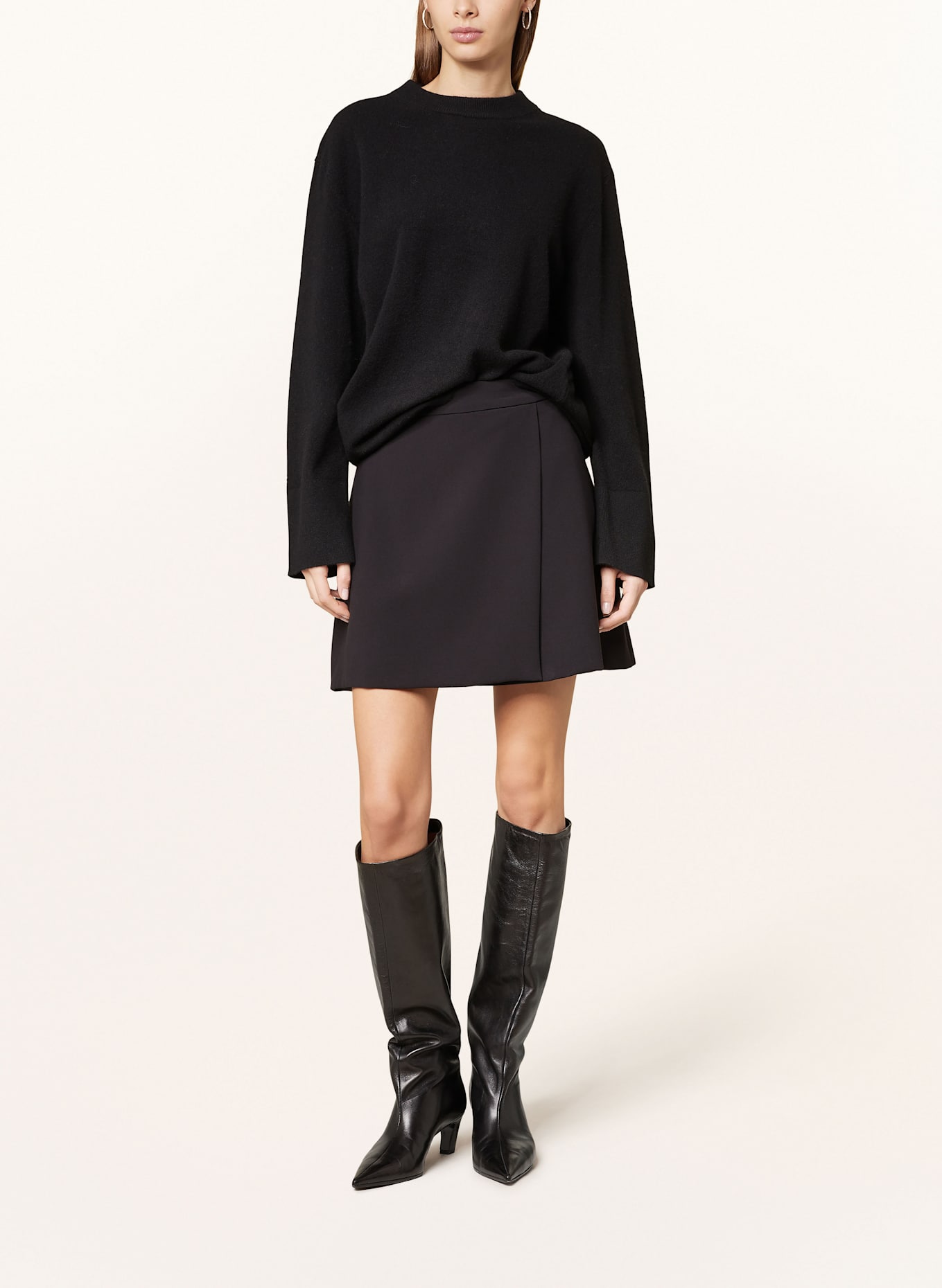 ottod'ame Spódnica w stylu kopertowym: CZARNY