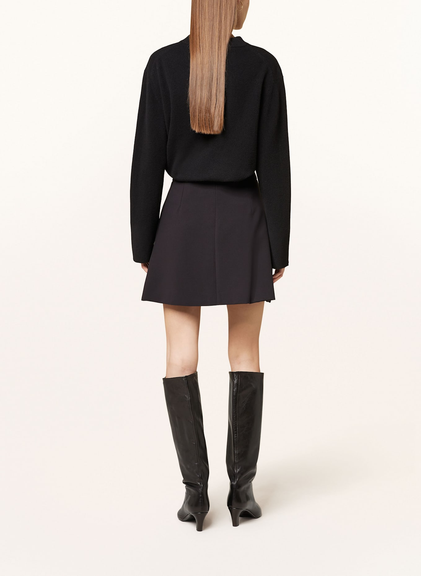 ottod'ame Spódnica w stylu kopertowym: CZARNY