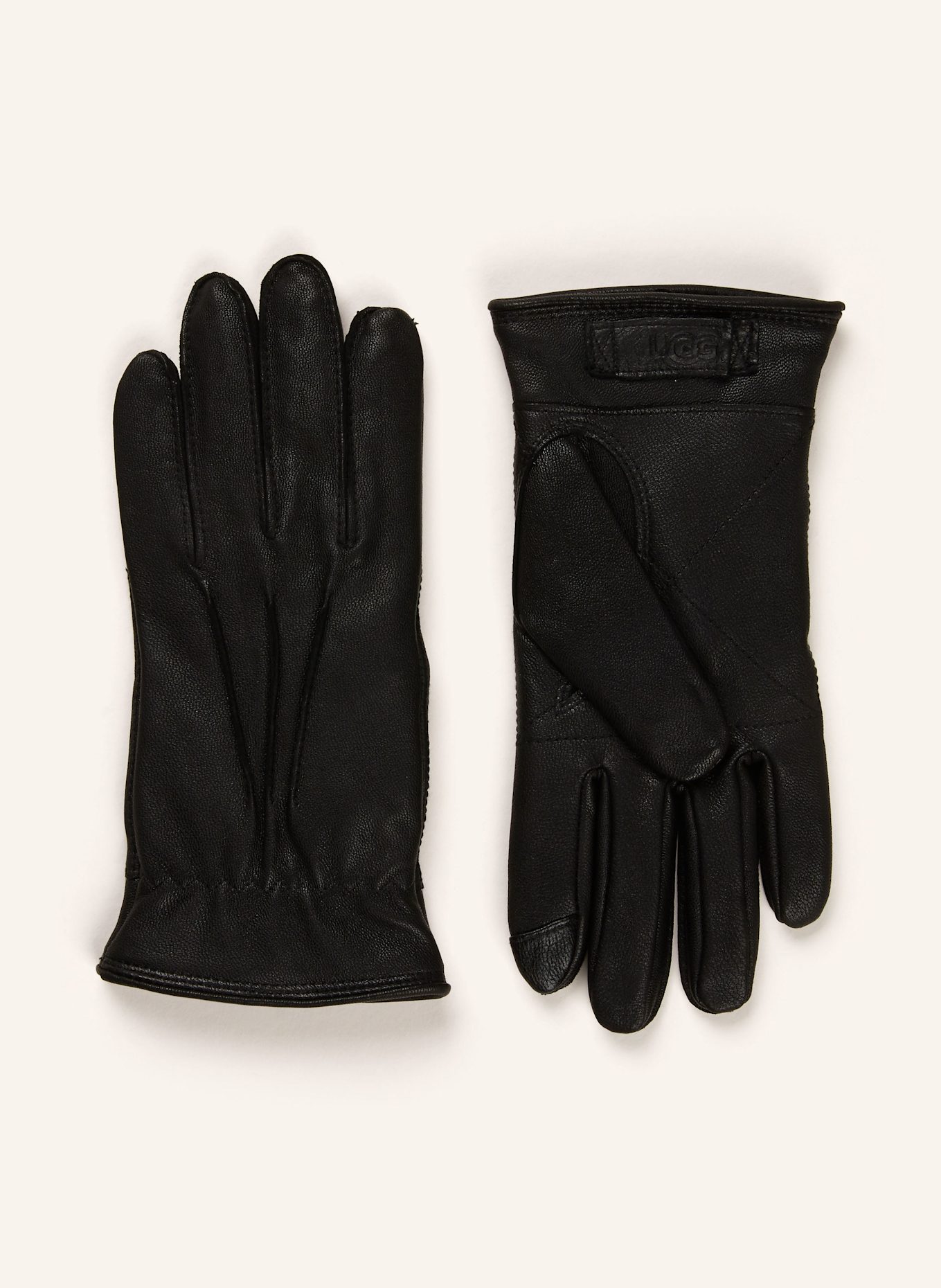 UGG Leather gloves 3 POINT in black