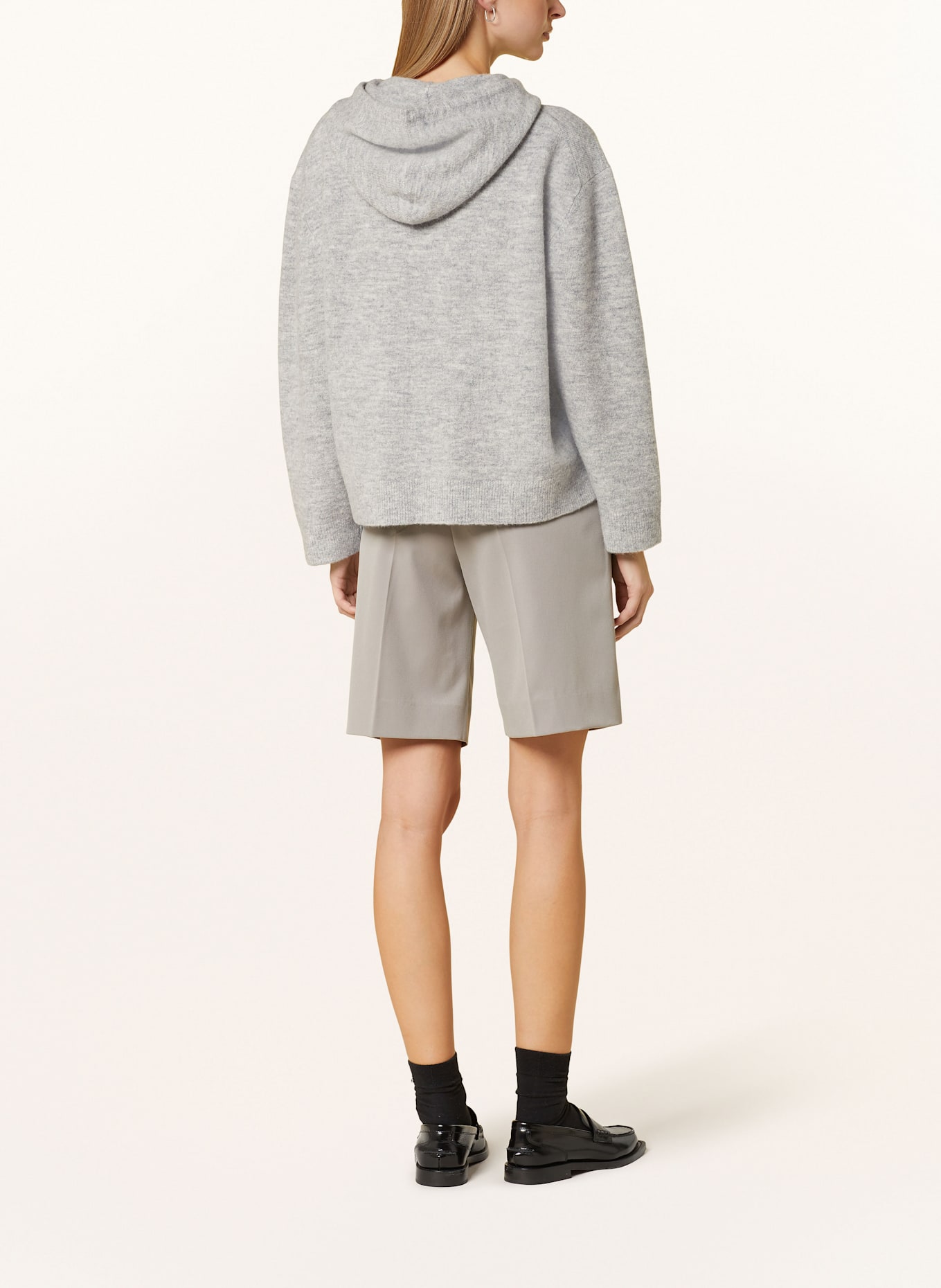 Marc O'Polo Strick-Hoodie: GRAU