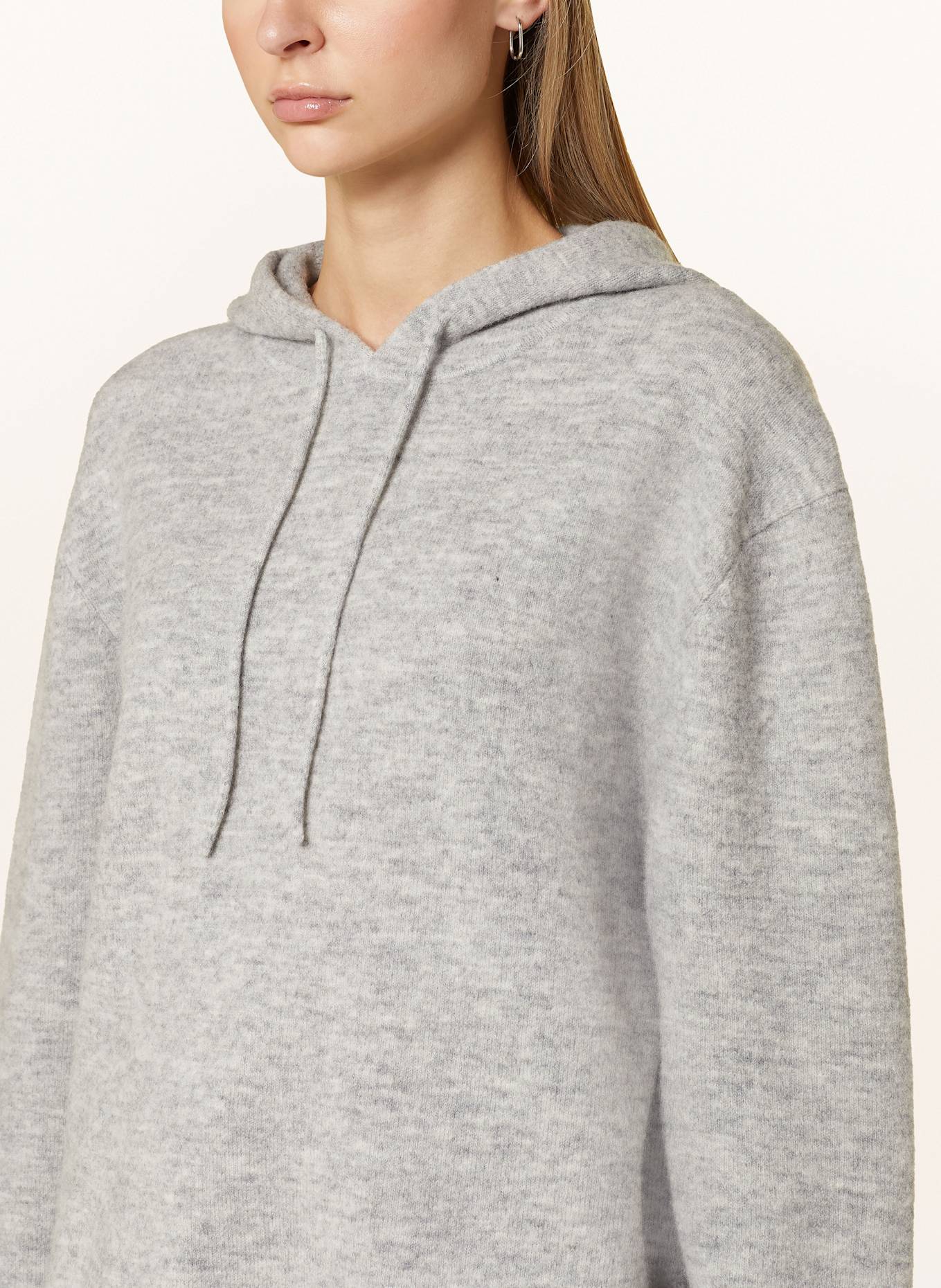 Marc O'Polo Strick-Hoodie: GRAU