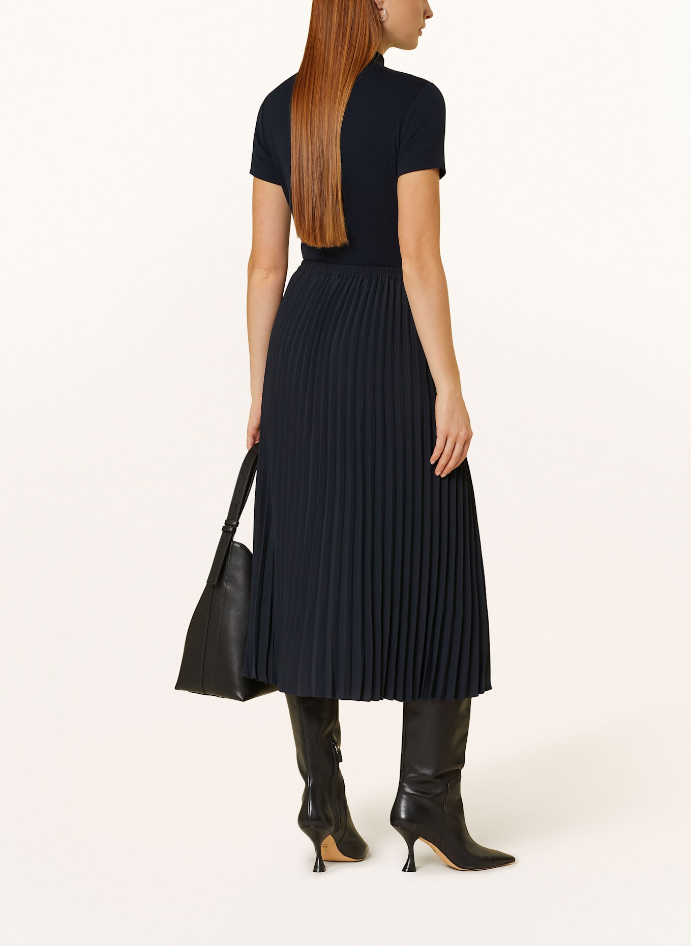 Marc O'Polo pima Pleated skirt, Color: DARK BLUE (Image 3)