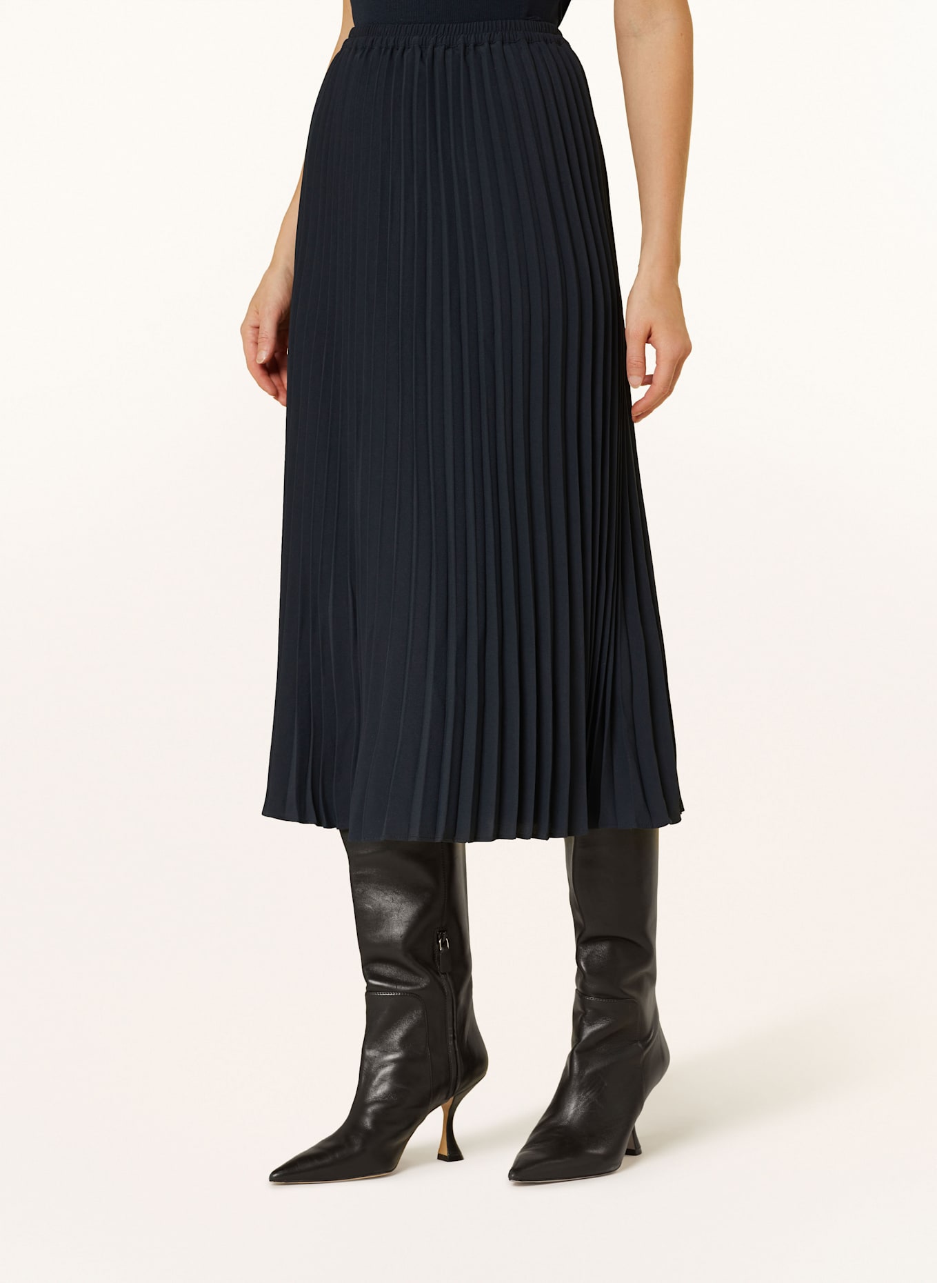 Marc O'Polo pima Pleated skirt, Color: DARK BLUE (Image 4)