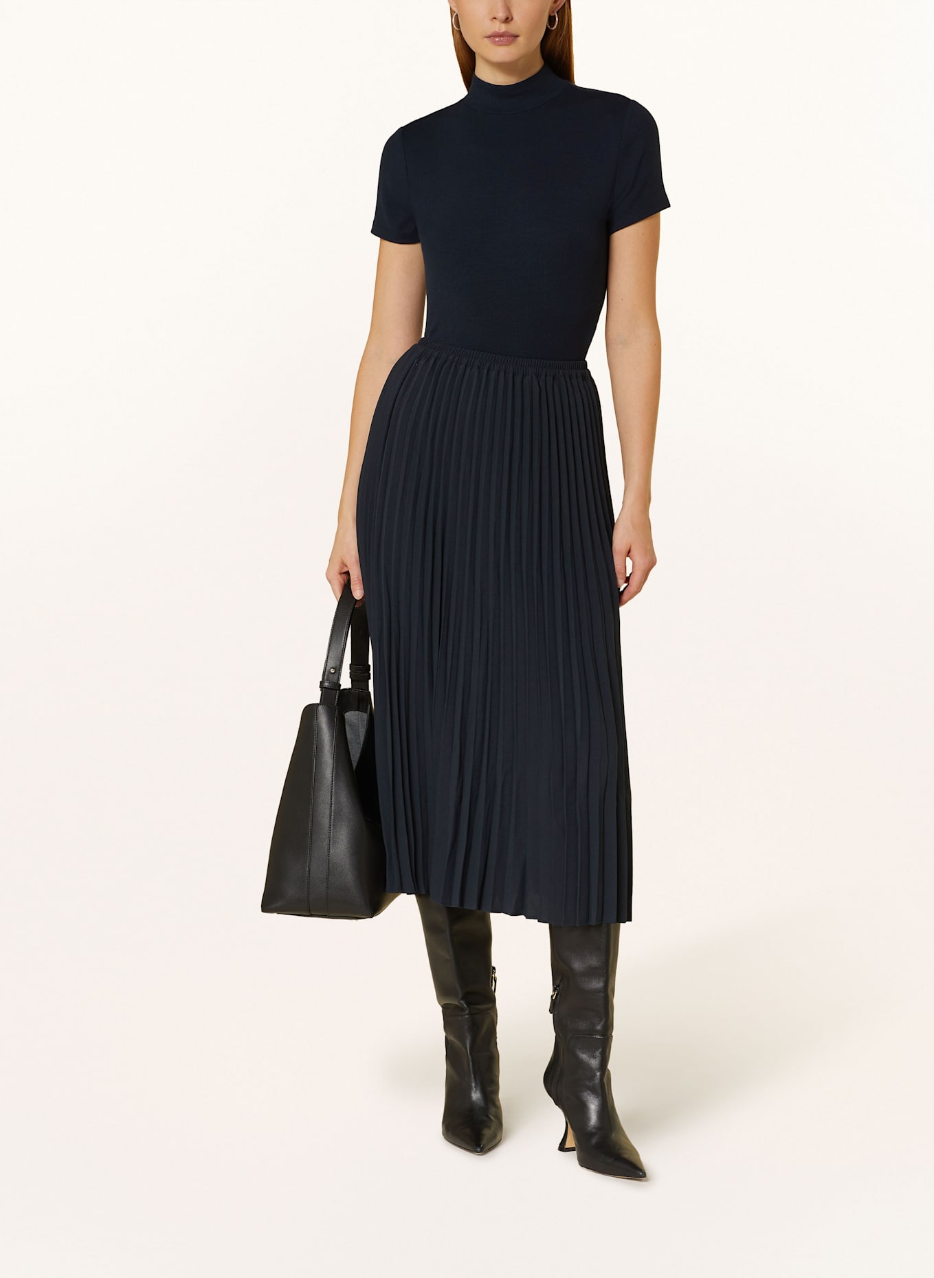 Marc O'Polo pima Pleated skirt, Color: DARK BLUE (Image 5)