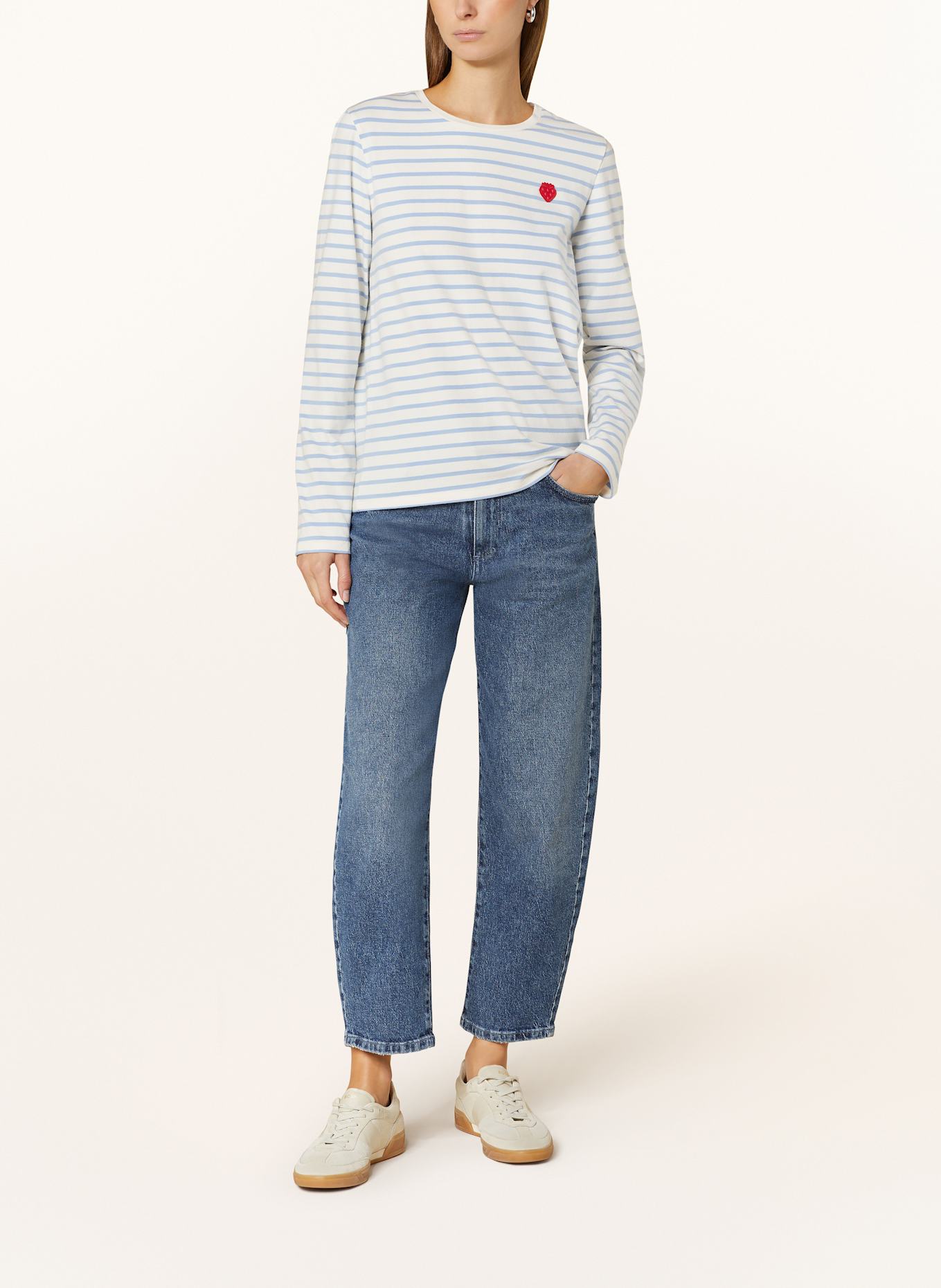 Marc O'Polo Longsleeve: ECRU / HELLBLAU