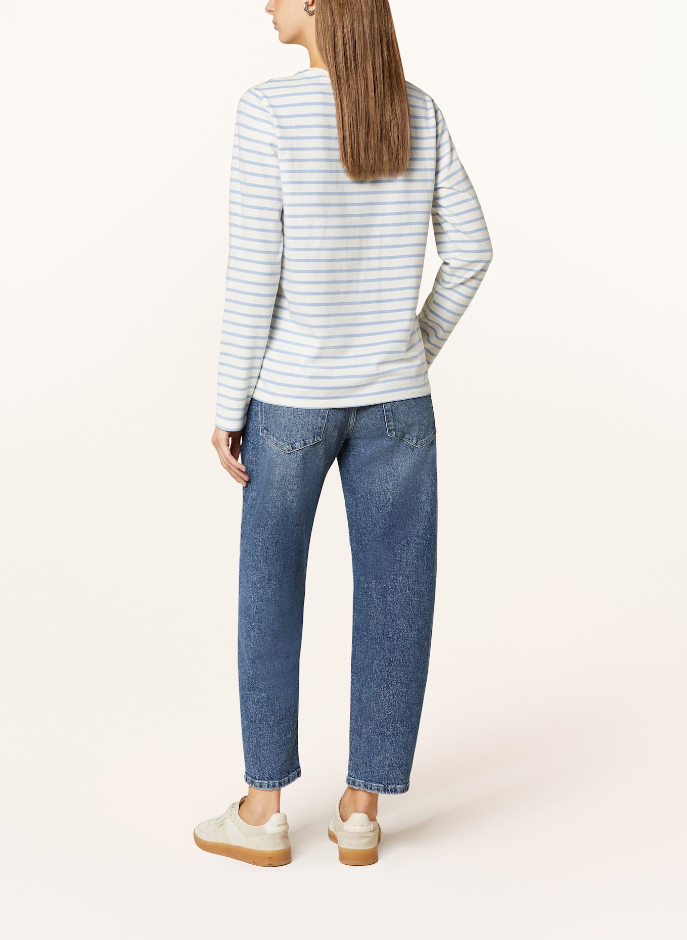 Marc O'Polo Longsleeve: ECRU / HELLBLAU