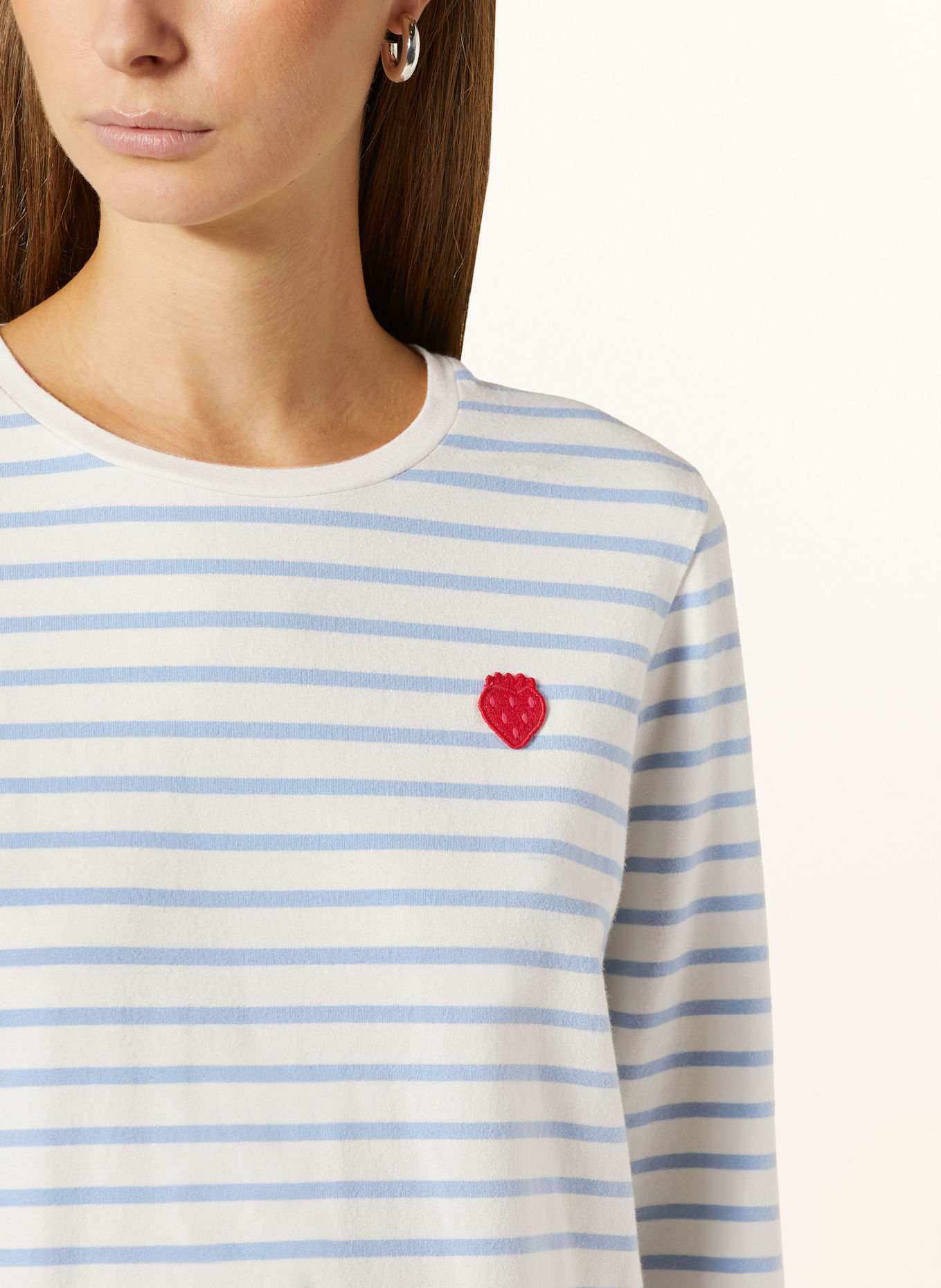 Marc O'Polo Longsleeve: ECRU / HELLBLAU