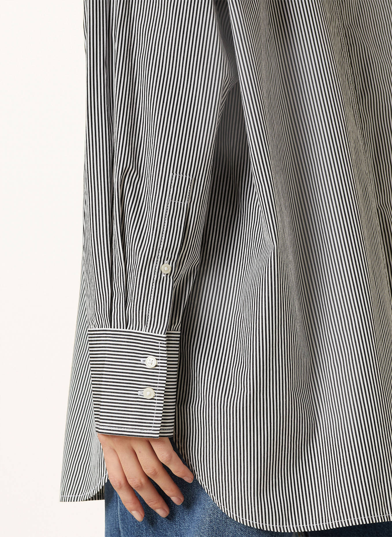 Marc O'Polo Hemdbluse: SCHWARZ / WEISS