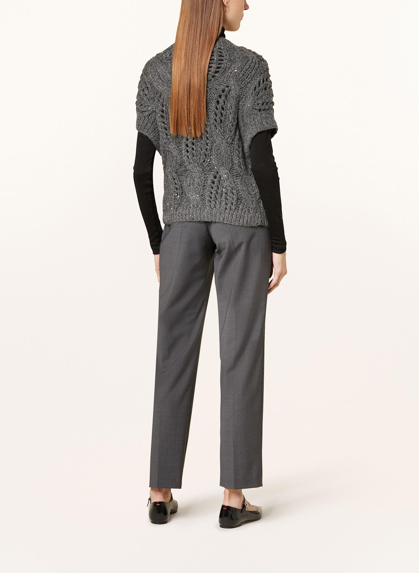 ANTONELLI firenze Strickshirt POLIDORO mit Pailletten: GRAU