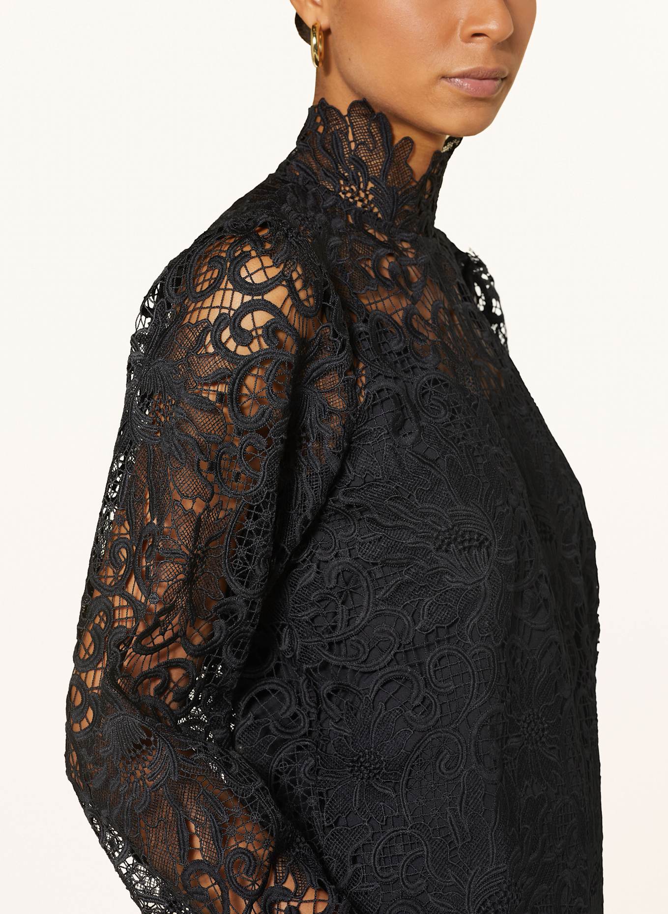 ROUGE VILA Bluse aus Lochspitze: SCHWARZ