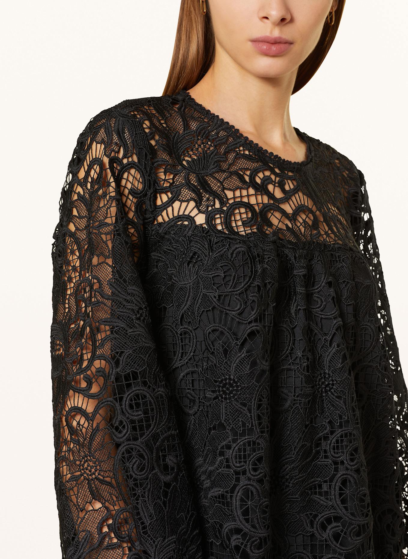 ROUGE VILA Kleid aus Lochspitze: SCHWARZ