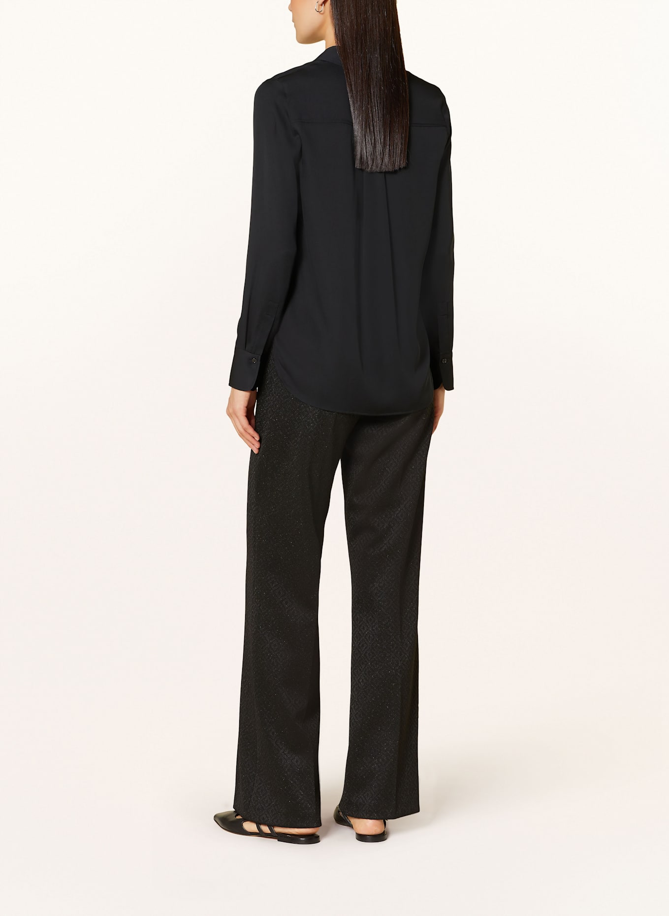 CAMBIO AVA Marlene Monroe trousers with shiny yarn, Color: BLACK (Image 3)
