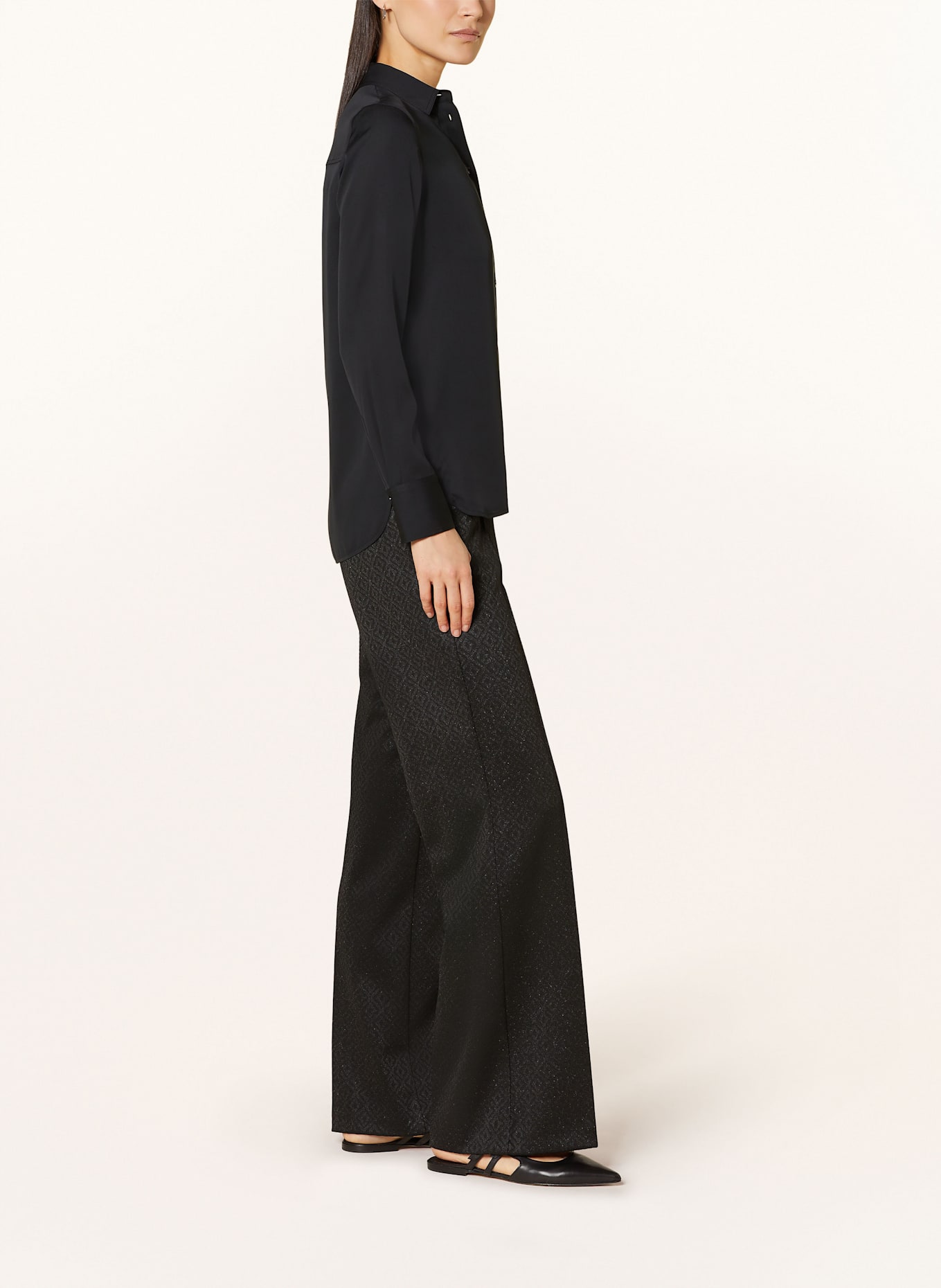 CAMBIO AVA Marlene Monroe trousers with shiny yarn, Color: BLACK (Image 4)
